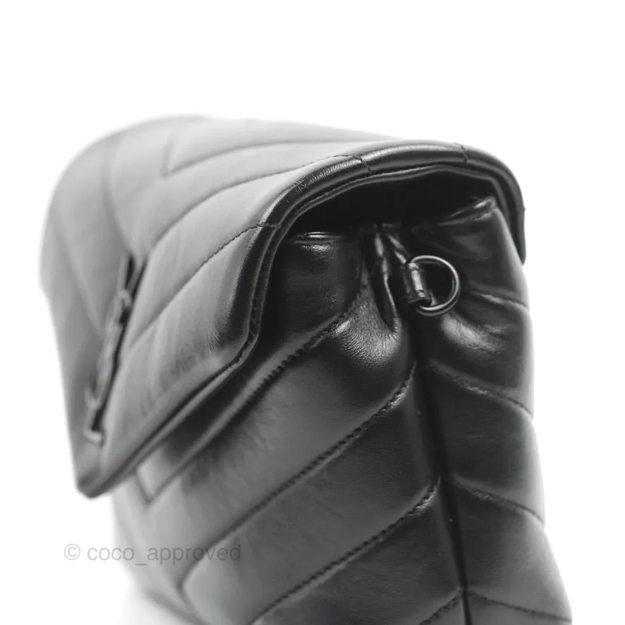Saint Laurent Loulou Toy Quilted Leather Shoulder Bag Black