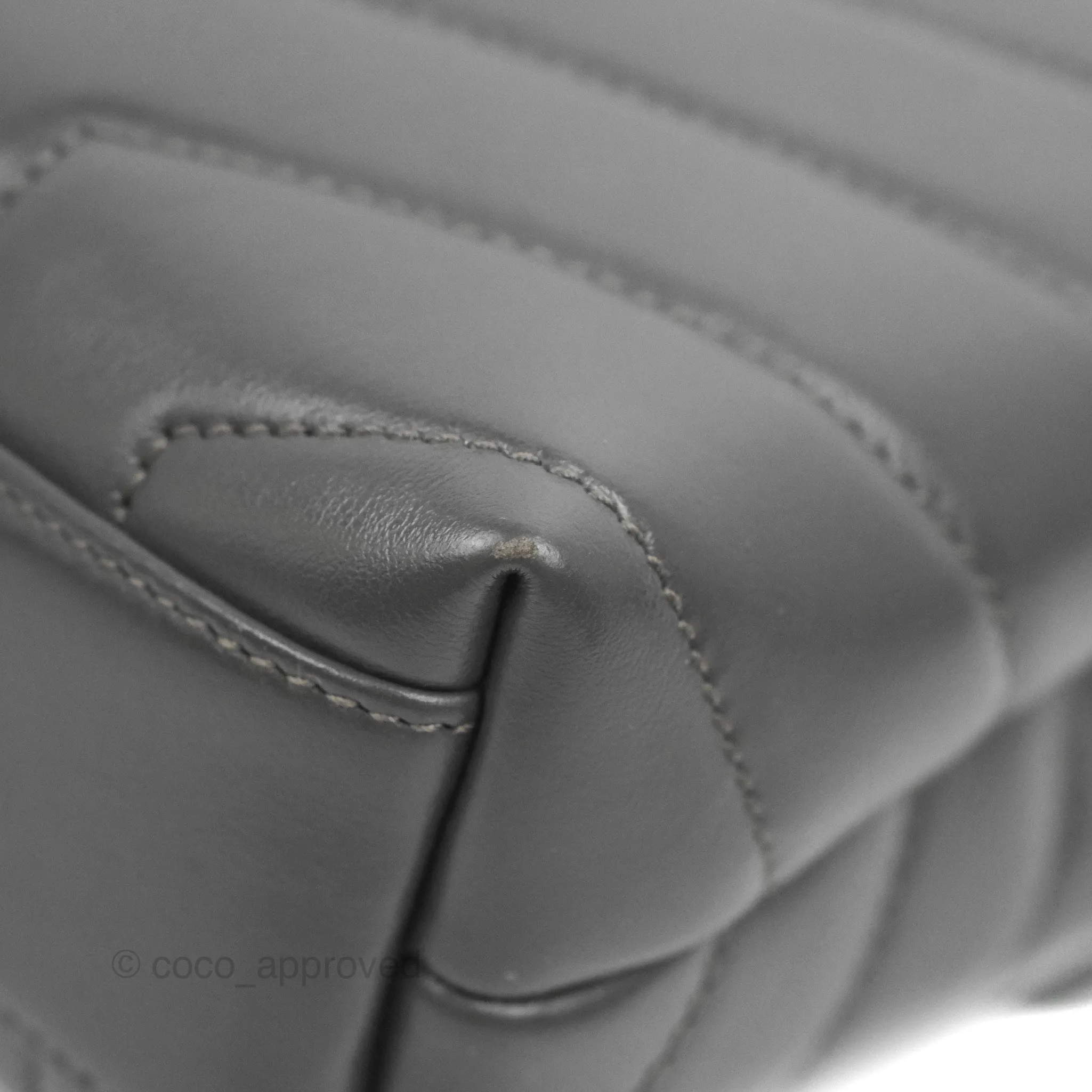 Saint Laurent Loulou Toy Quilted Leather Shoulder Bag Dark Grey