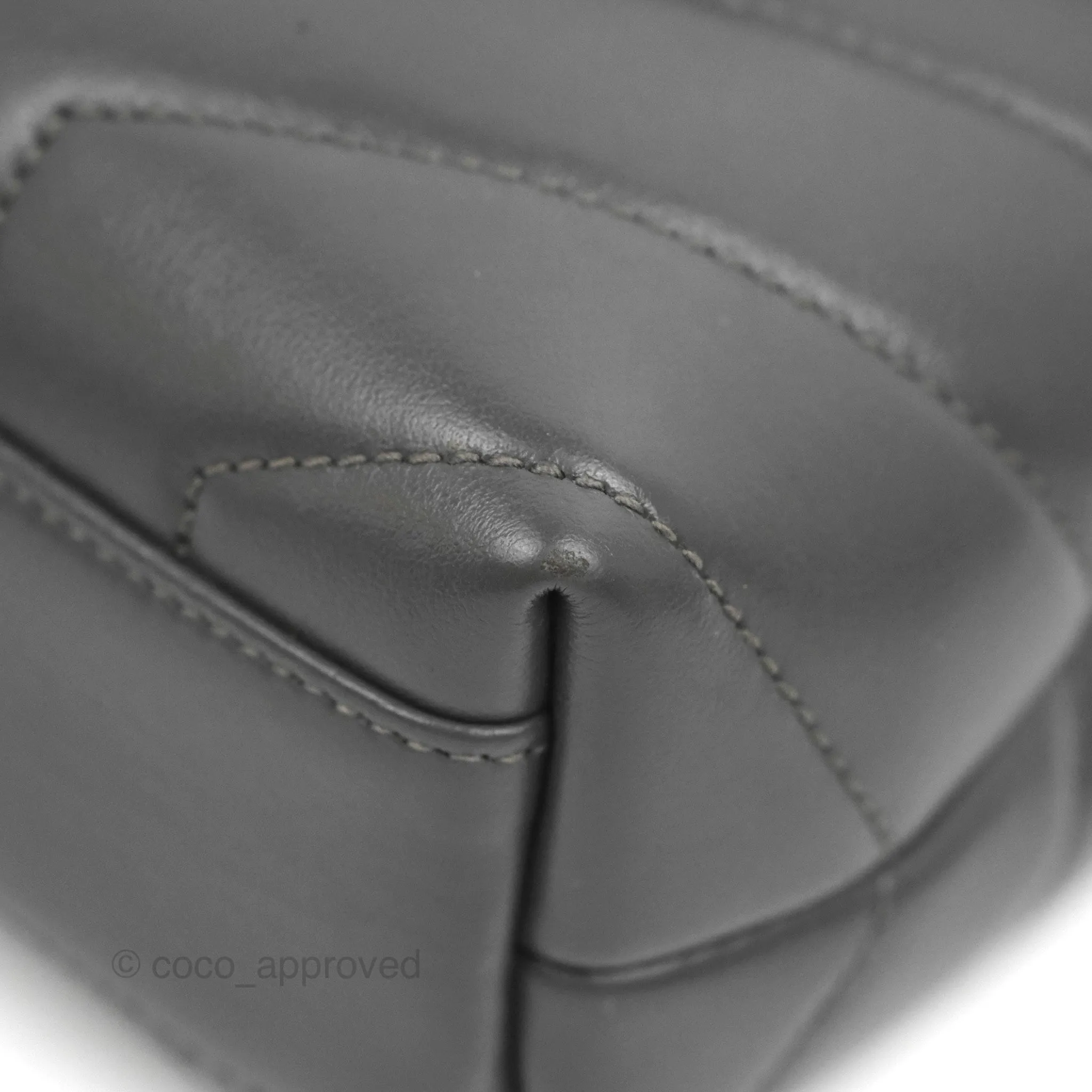 Saint Laurent Loulou Toy Quilted Leather Shoulder Bag Dark Grey