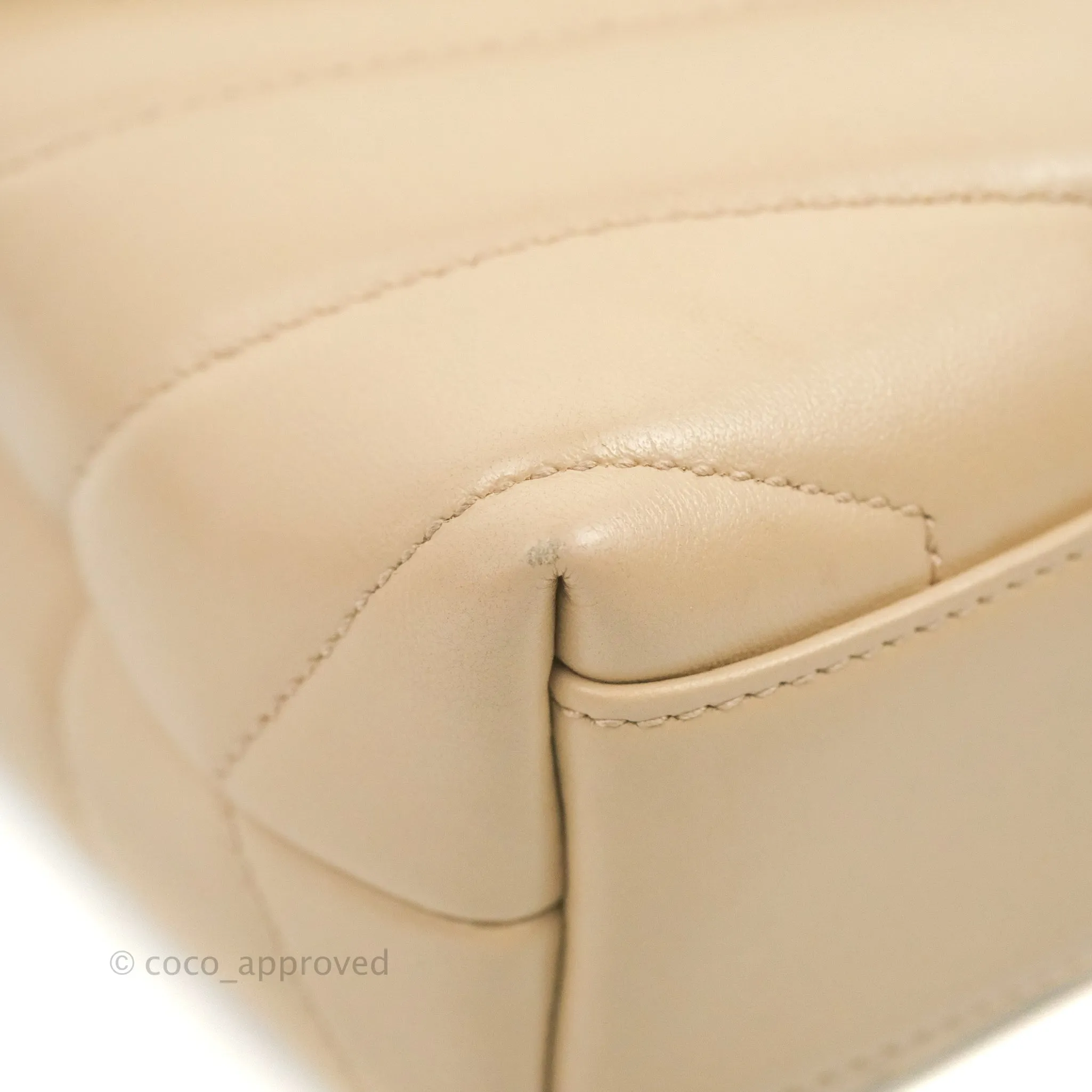 Saint Laurent Loulou Toy Quilted Leather Shoulder Bag Light Beige