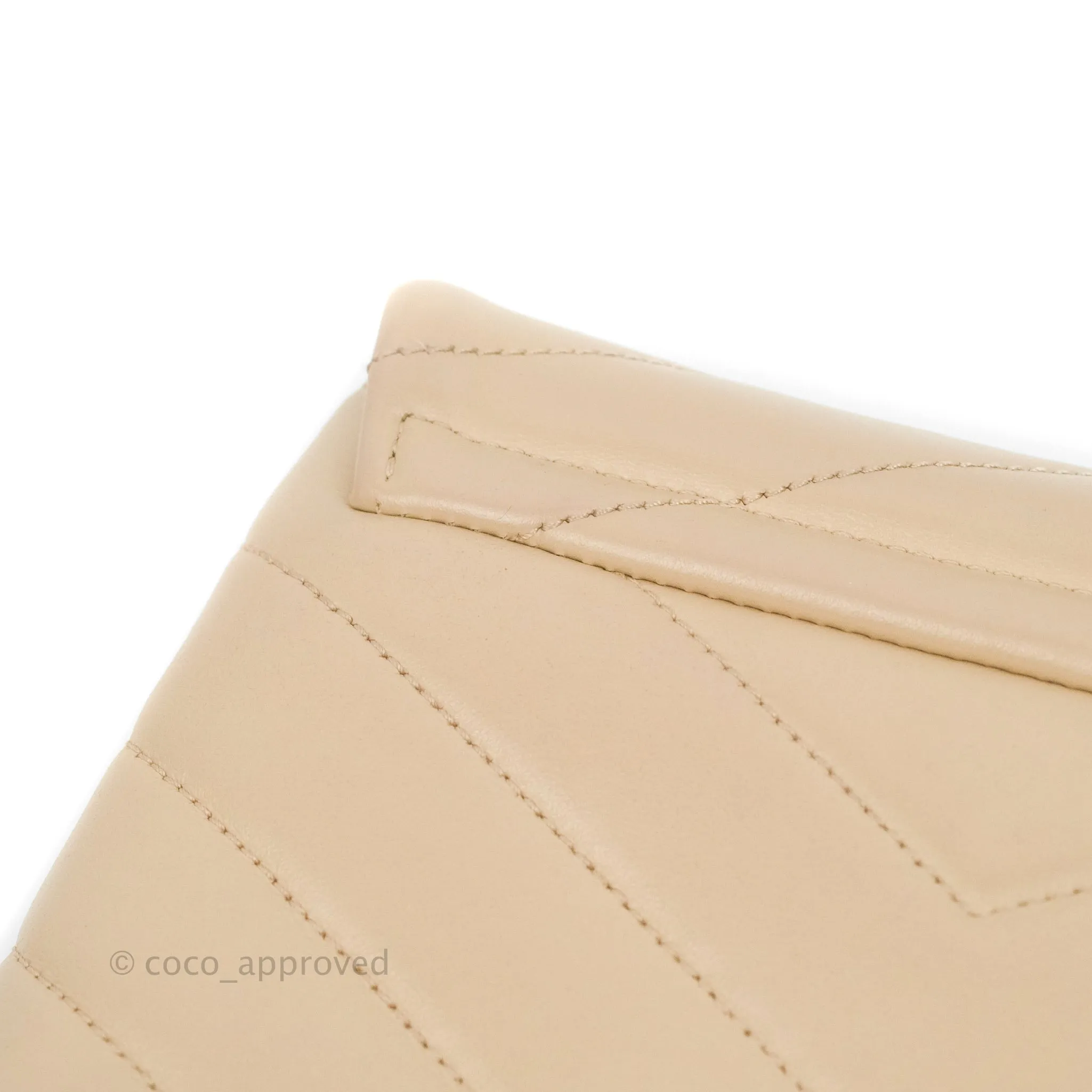 Saint Laurent Loulou Toy Quilted Leather Shoulder Bag Light Beige