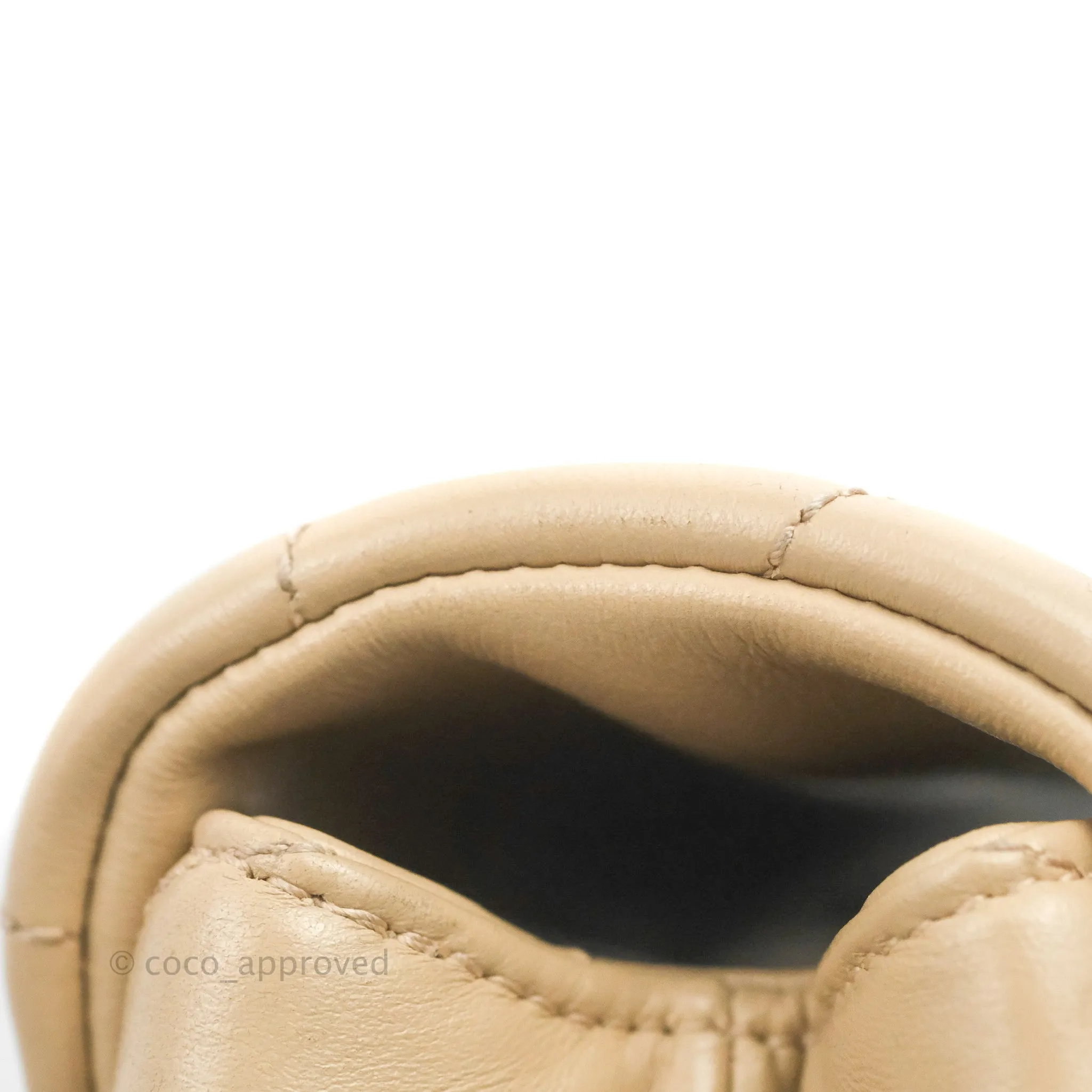 Saint Laurent Loulou Toy Quilted Leather Shoulder Bag Light Beige