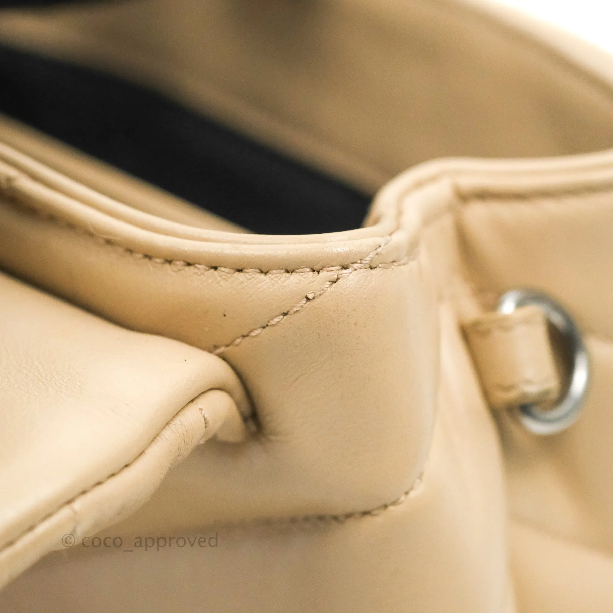 Saint Laurent Loulou Toy Quilted Leather Shoulder Bag Light Beige