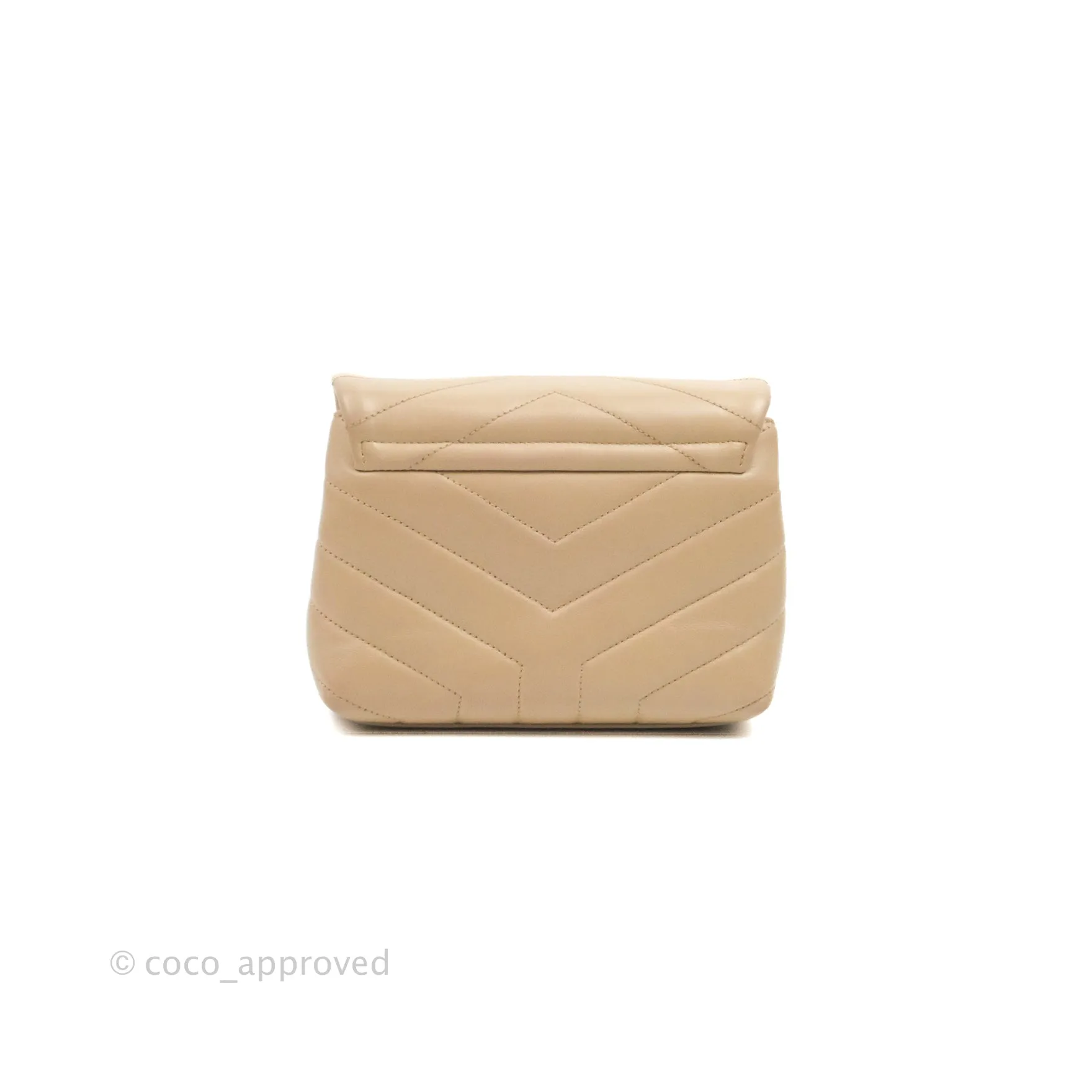 Saint Laurent Loulou Toy Quilted Leather Shoulder Bag Light Beige