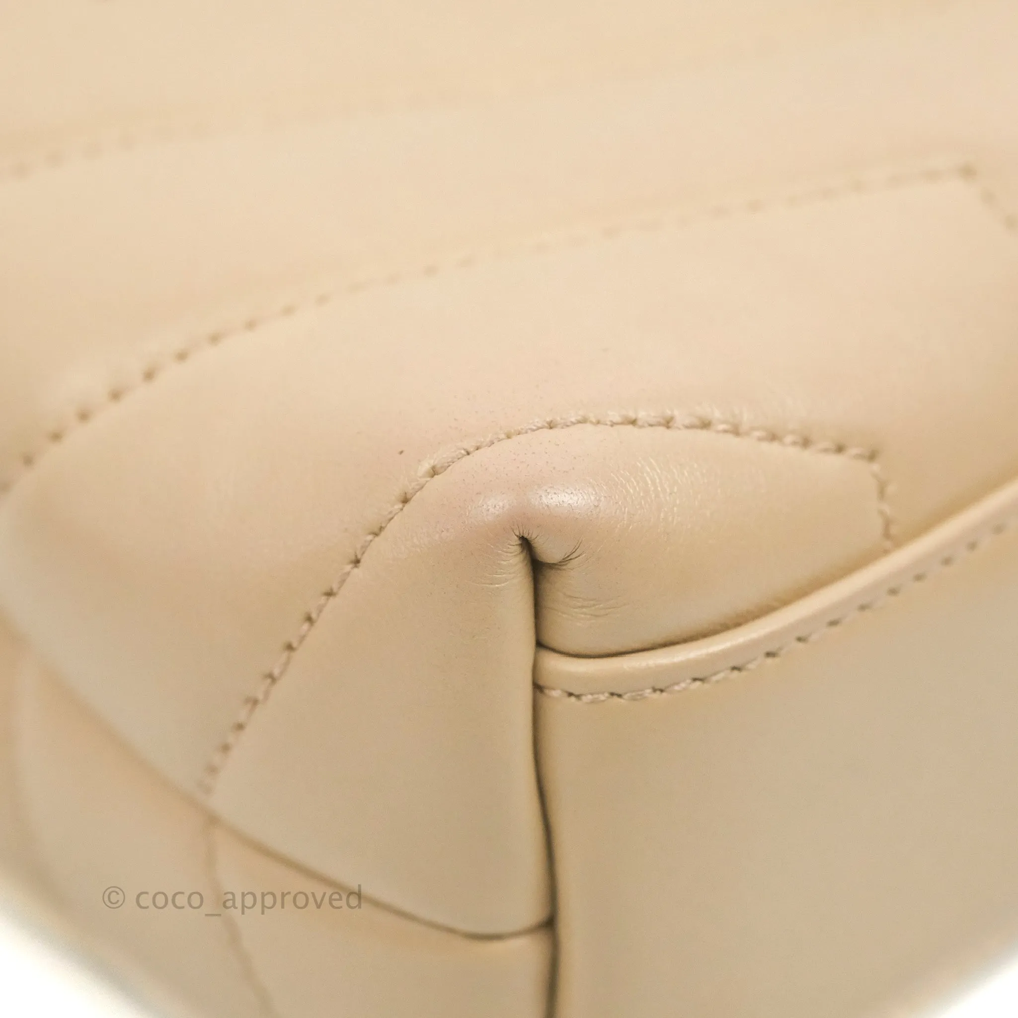 Saint Laurent Loulou Toy Quilted Leather Shoulder Bag Light Beige