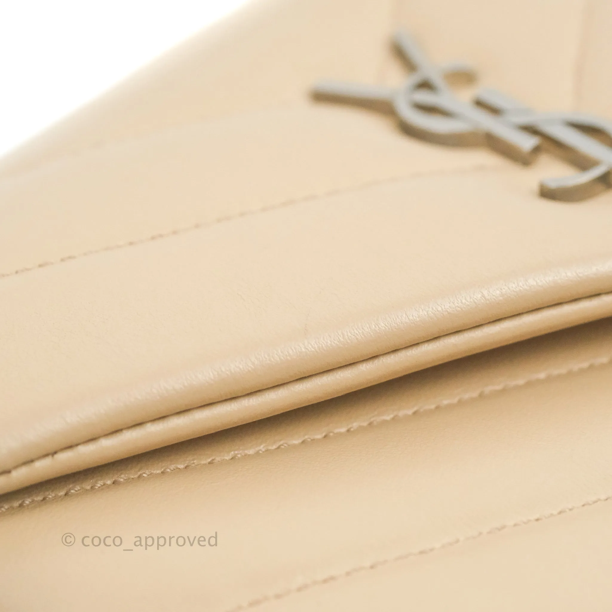 Saint Laurent Loulou Toy Quilted Leather Shoulder Bag Light Beige