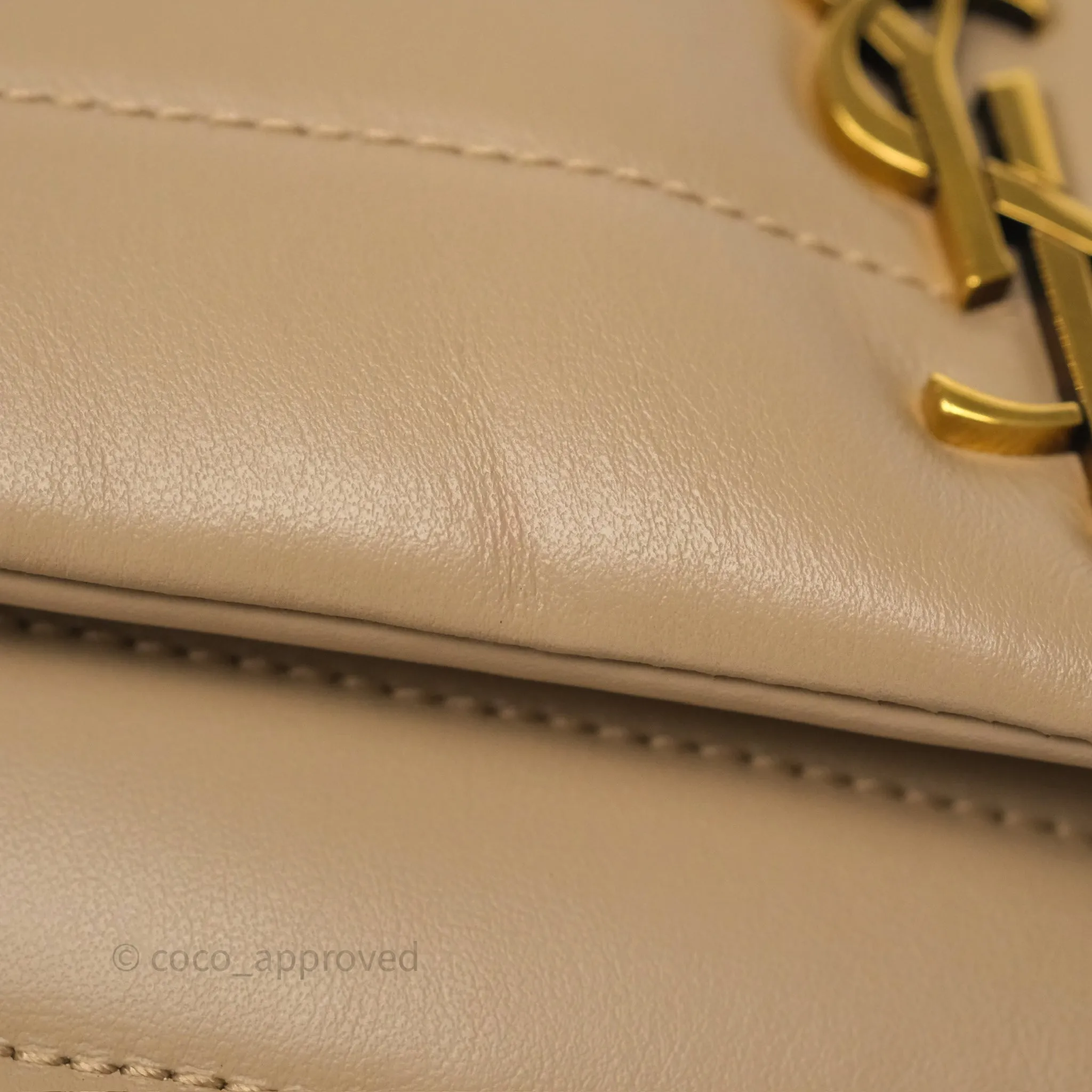 Saint Laurent Loulou Toy Shoulder Bag Beige