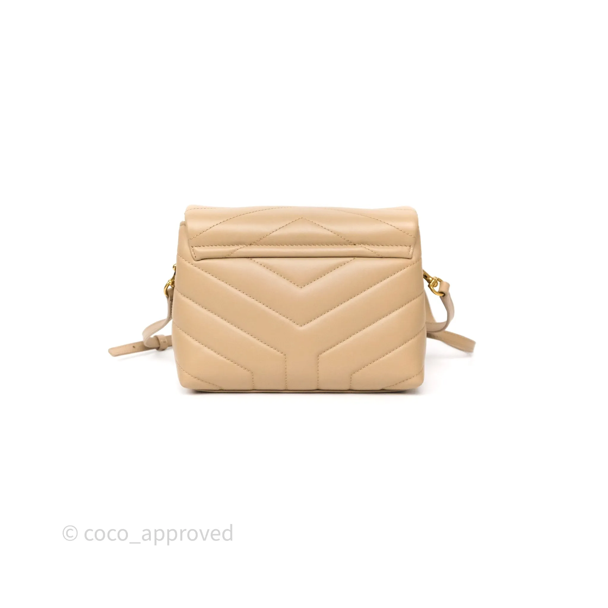Saint Laurent Loulou Toy Shoulder Bag Beige