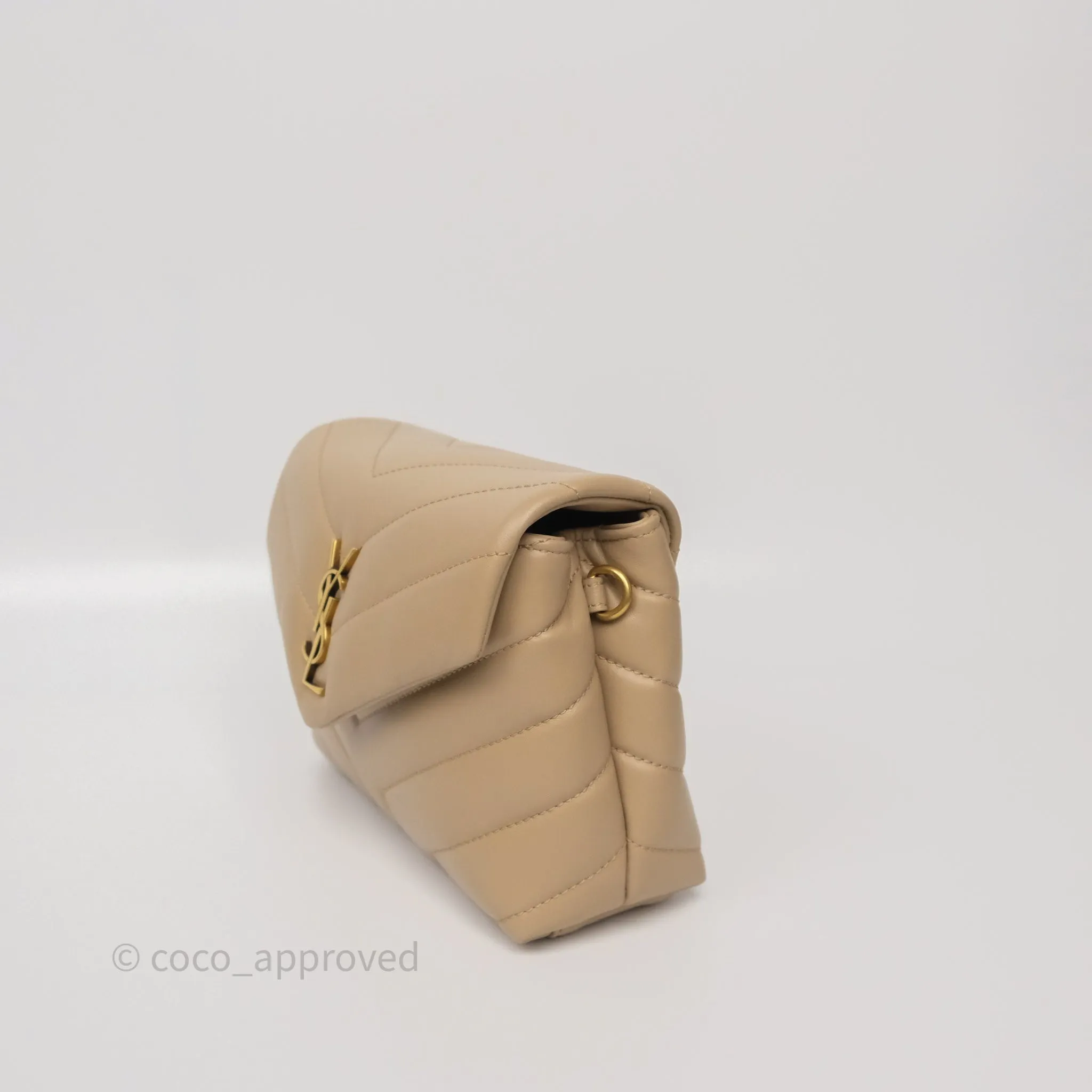 Saint Laurent Loulou Toy Shoulder Bag Beige