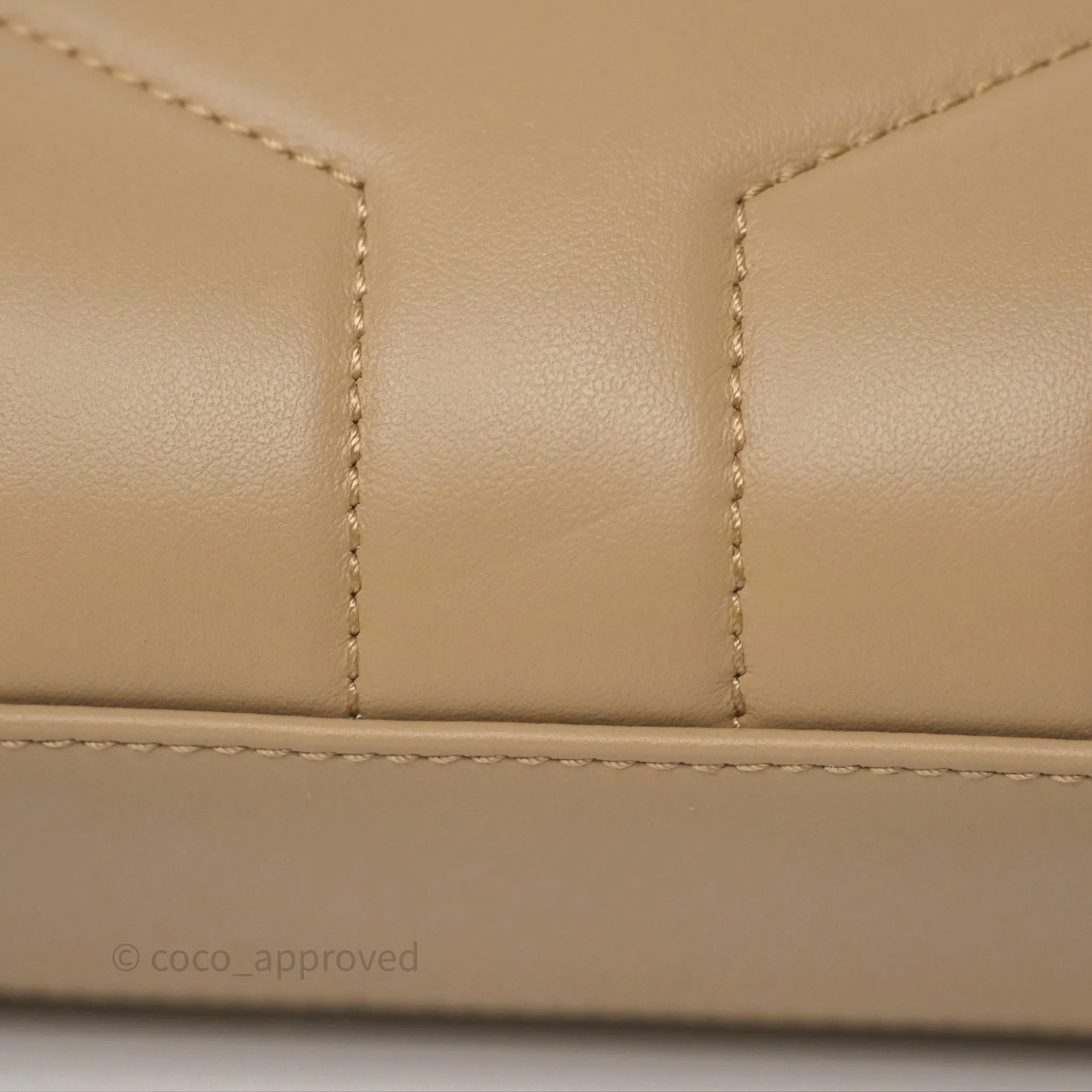 Saint Laurent Loulou Toy Shoulder Bag Beige