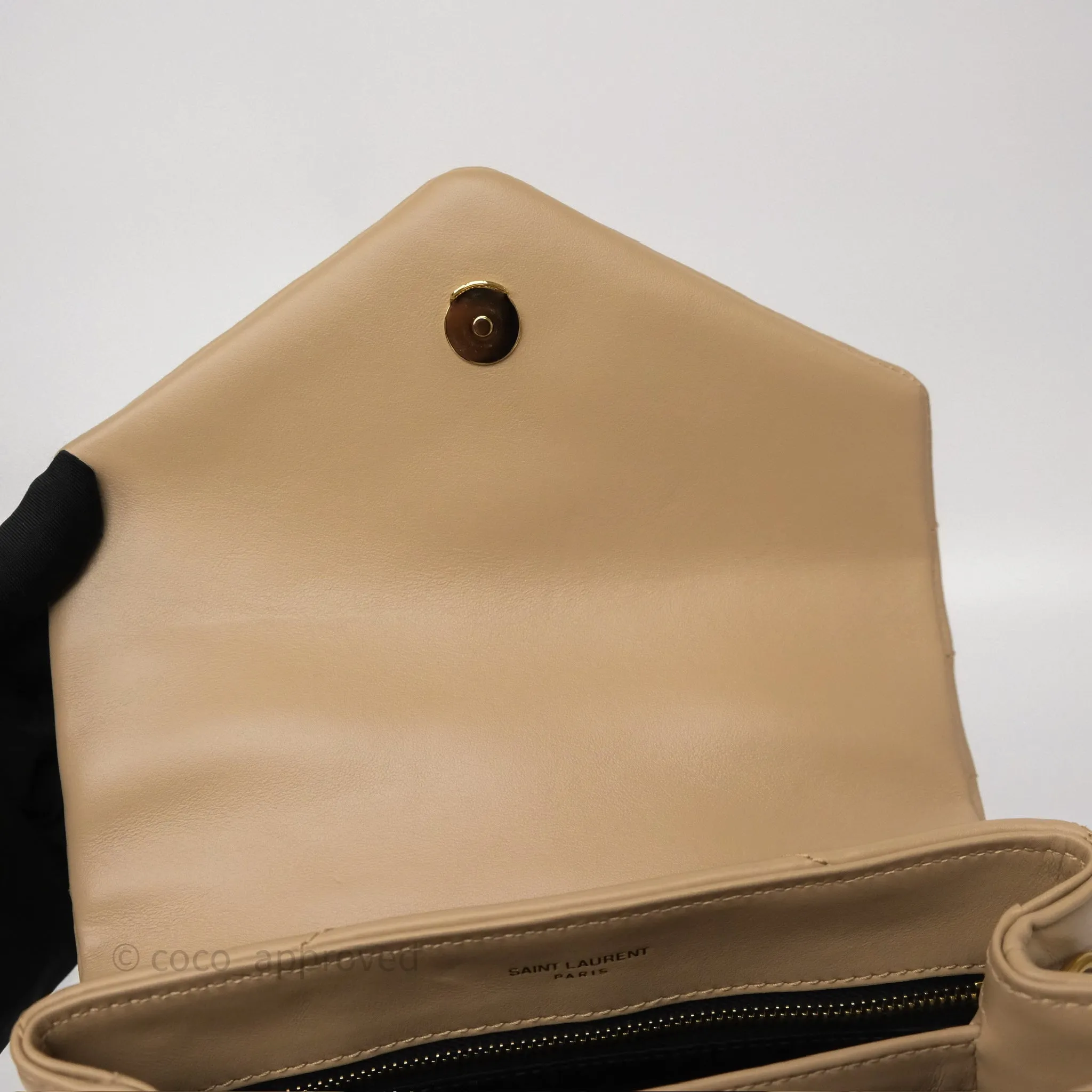 Saint Laurent Loulou Toy Shoulder Bag Beige