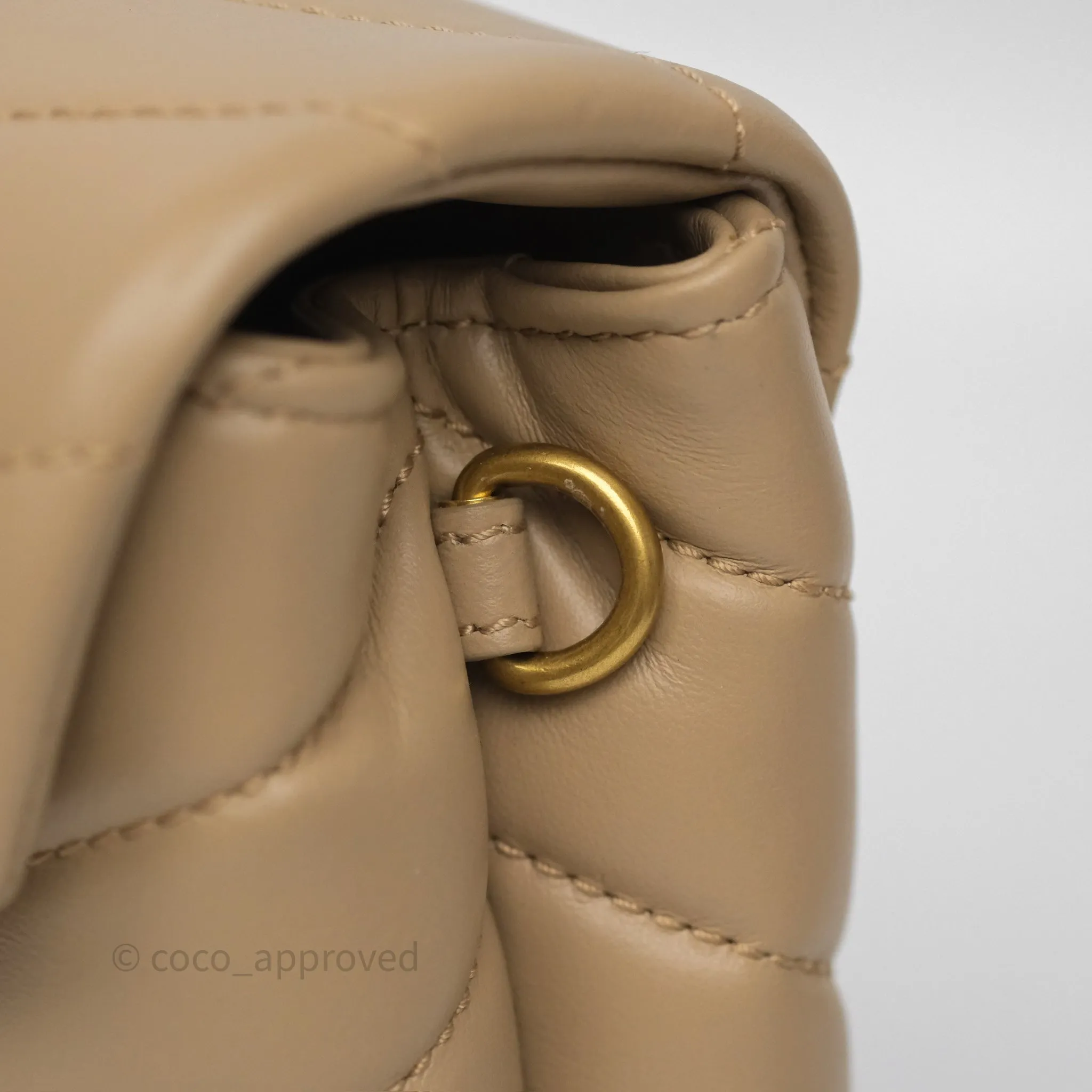 Saint Laurent Loulou Toy Shoulder Bag Beige