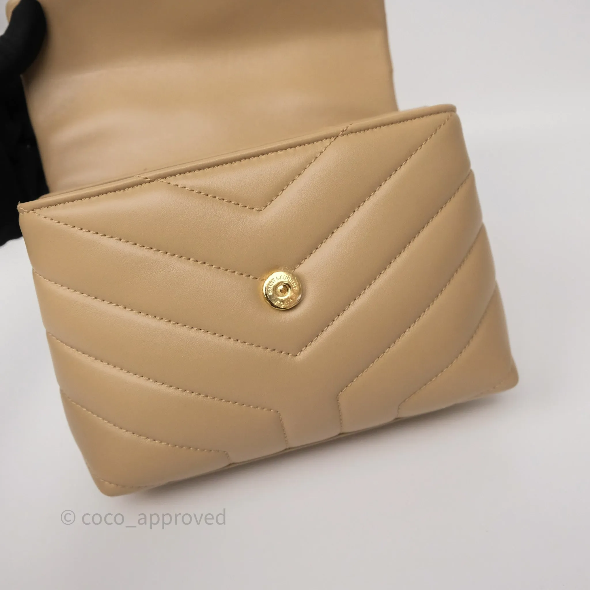 Saint Laurent Loulou Toy Shoulder Bag Beige