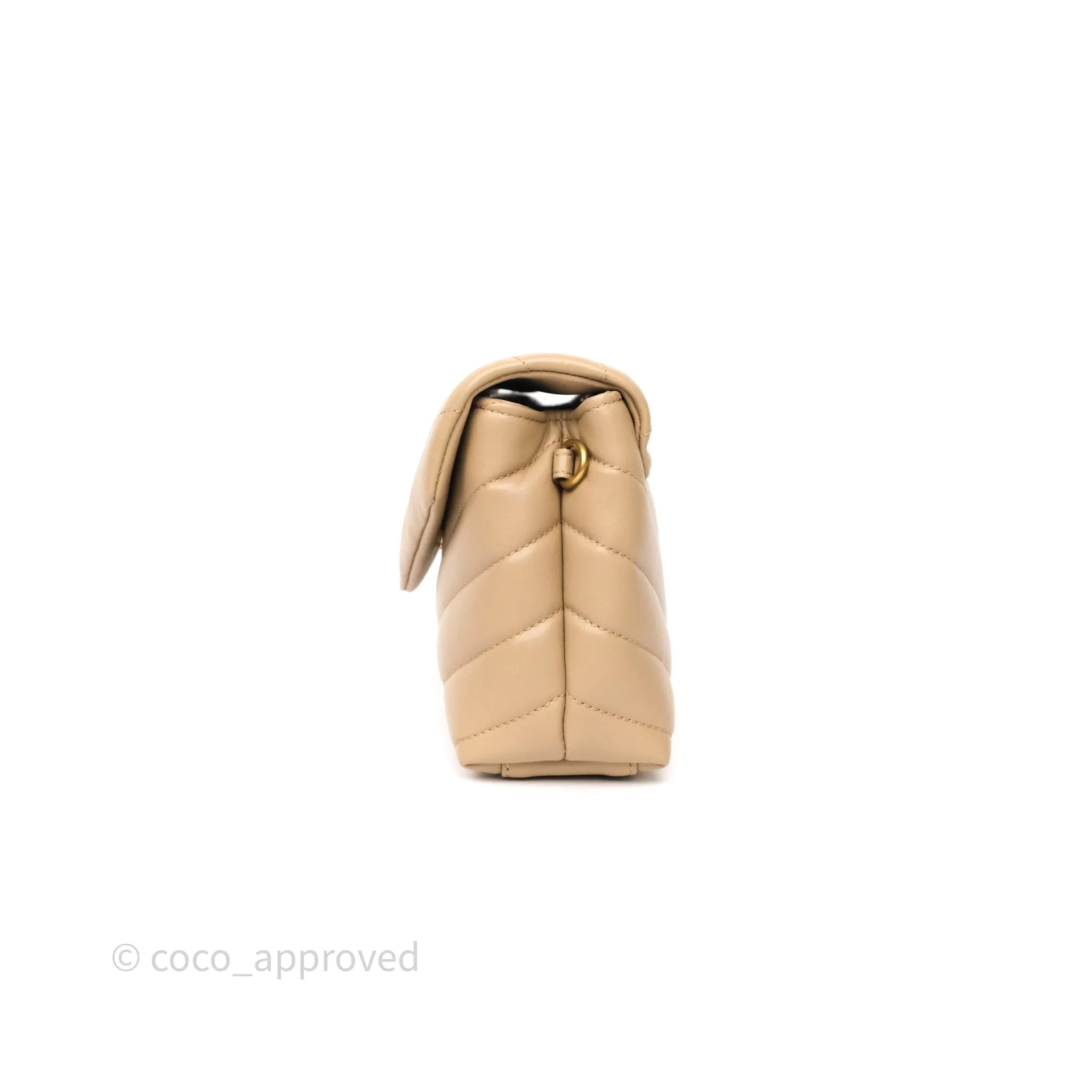 Saint Laurent Loulou Toy Shoulder Bag Beige