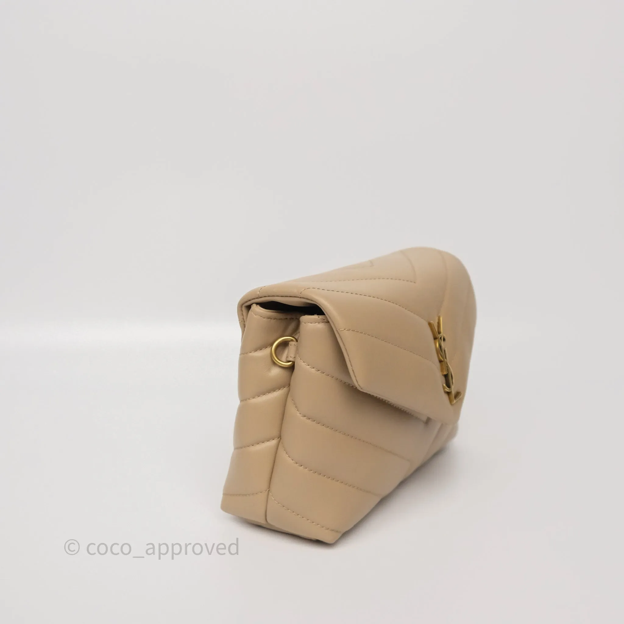 Saint Laurent Loulou Toy Shoulder Bag Beige