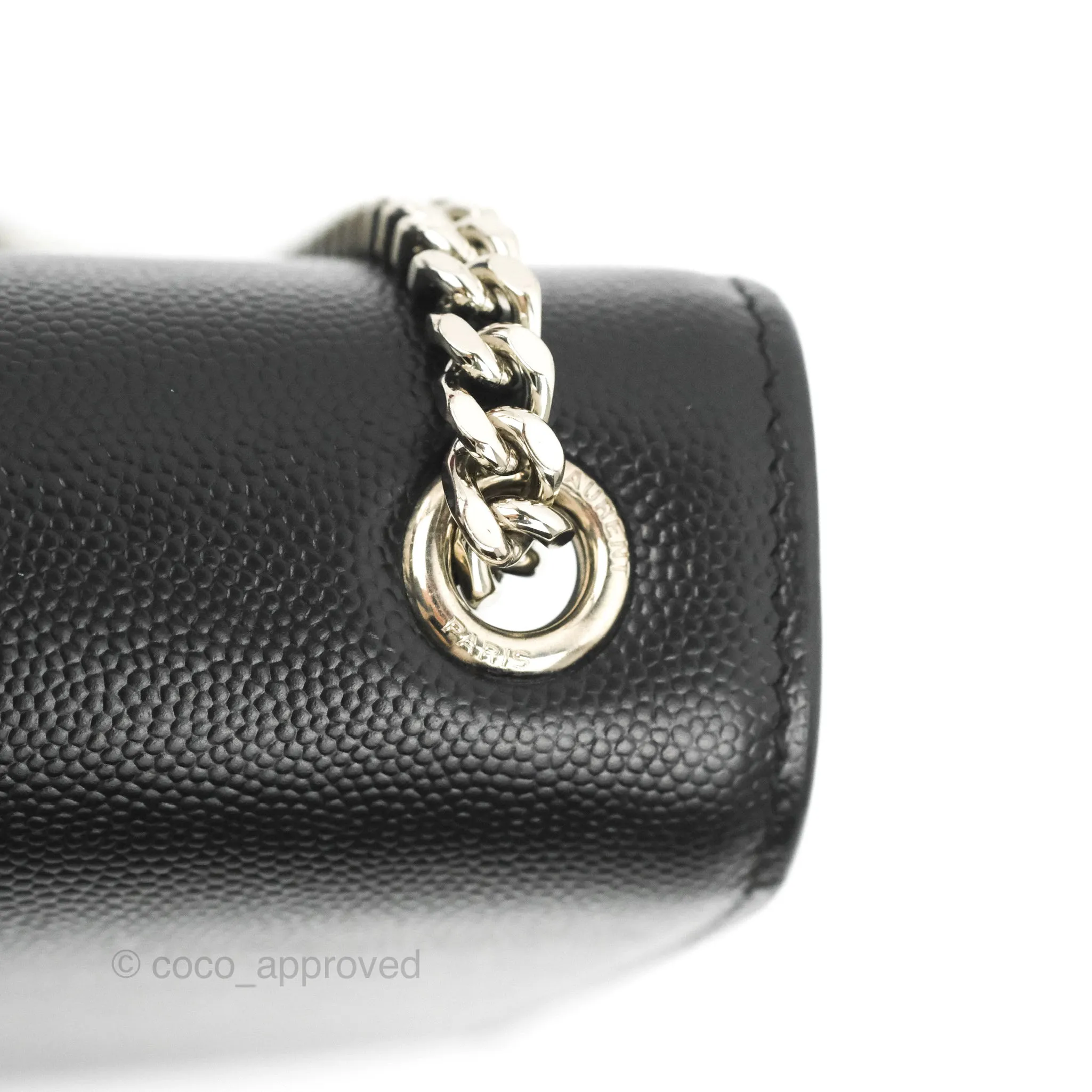 Saint Laurent Medium Classic Monogram Kate Black Grained Calfskin