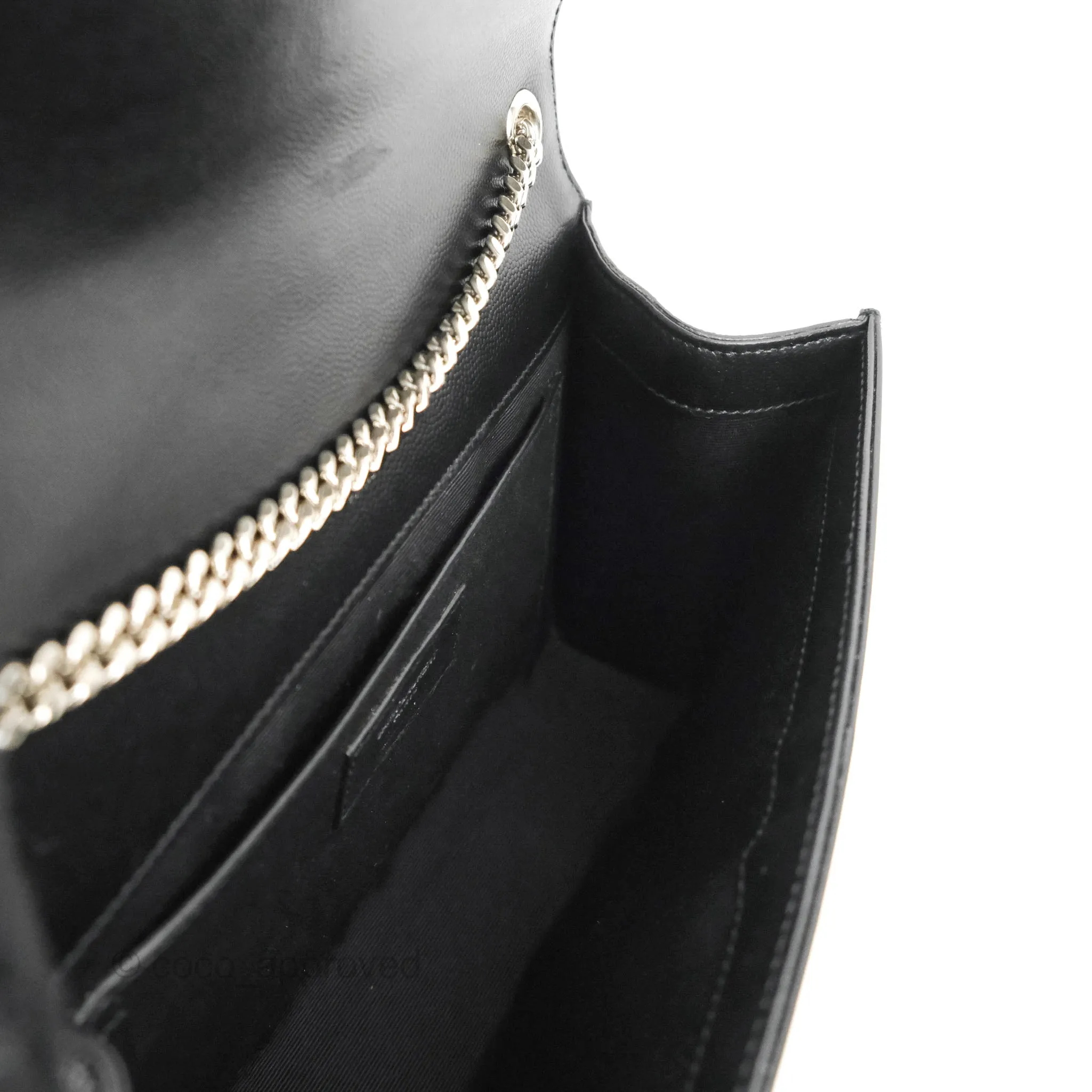 Saint Laurent Medium Classic Monogram Kate Black Grained Calfskin
