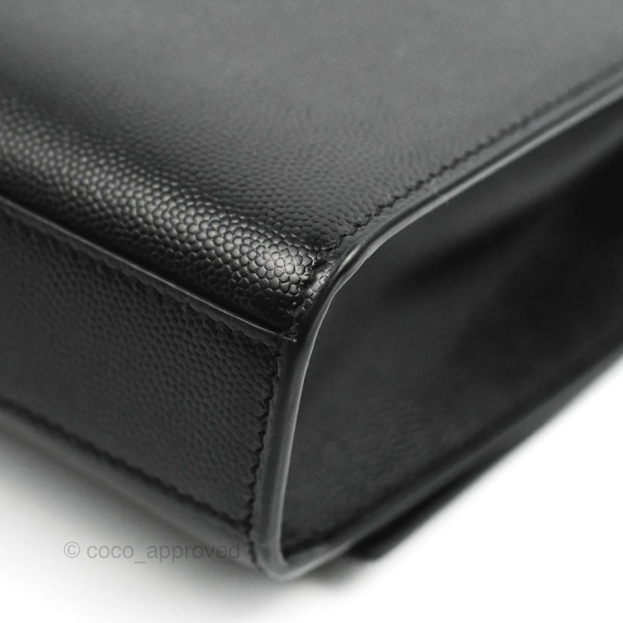 Saint Laurent Medium Classic Monogram Kate Black Grained Calfskin