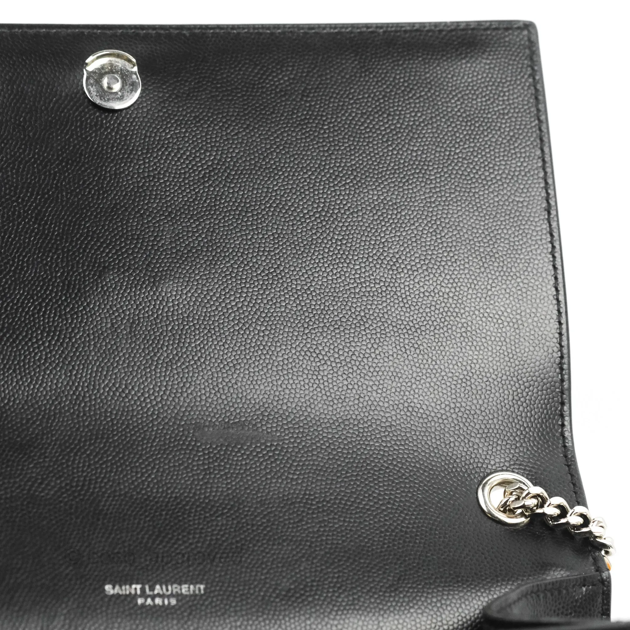 Saint Laurent Medium Classic Monogram Kate Black Grained Calfskin