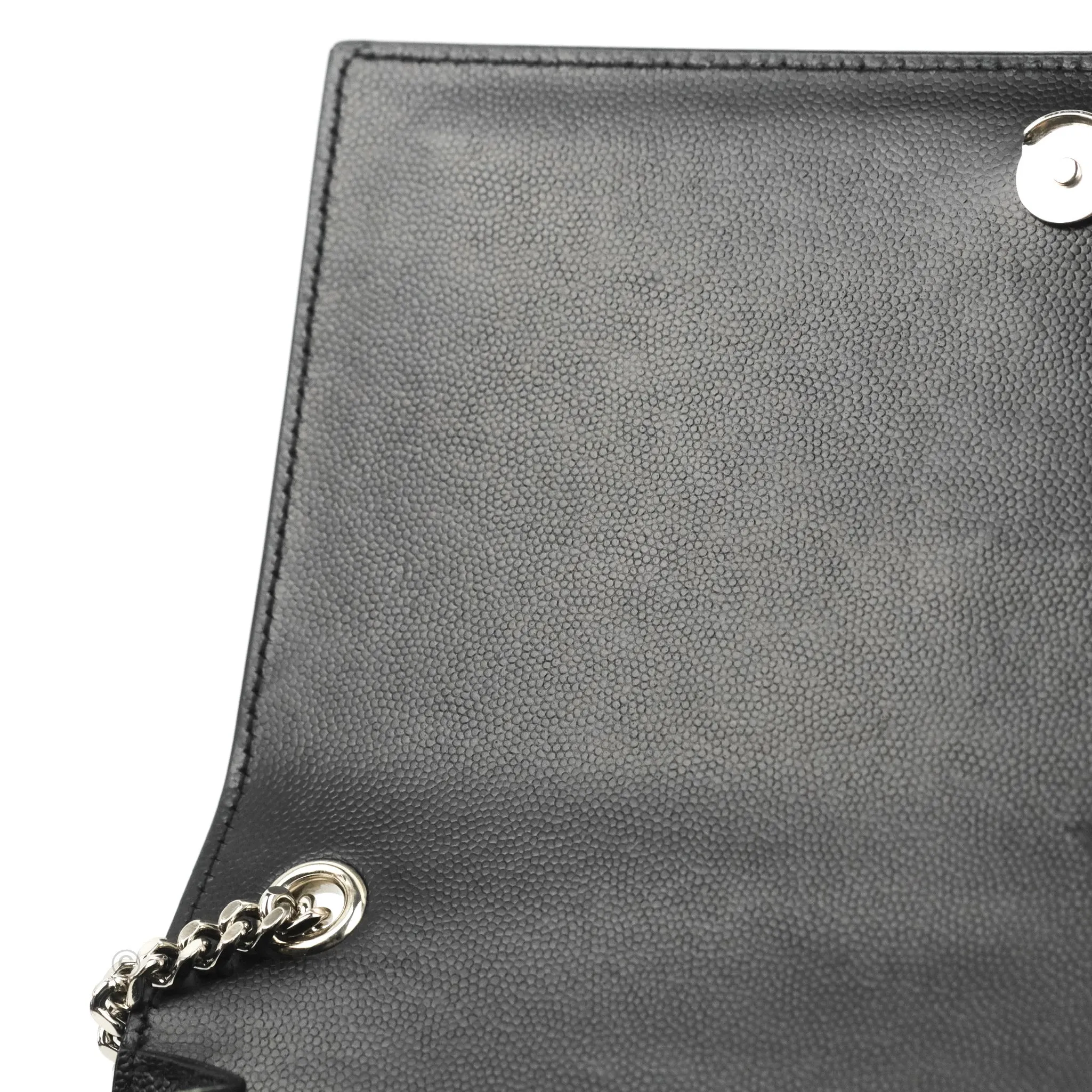Saint Laurent Medium Classic Monogram Kate Black Grained Calfskin
