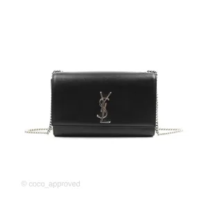 Saint Laurent Medium Classic Monogram Kate Black Grained Calfskin