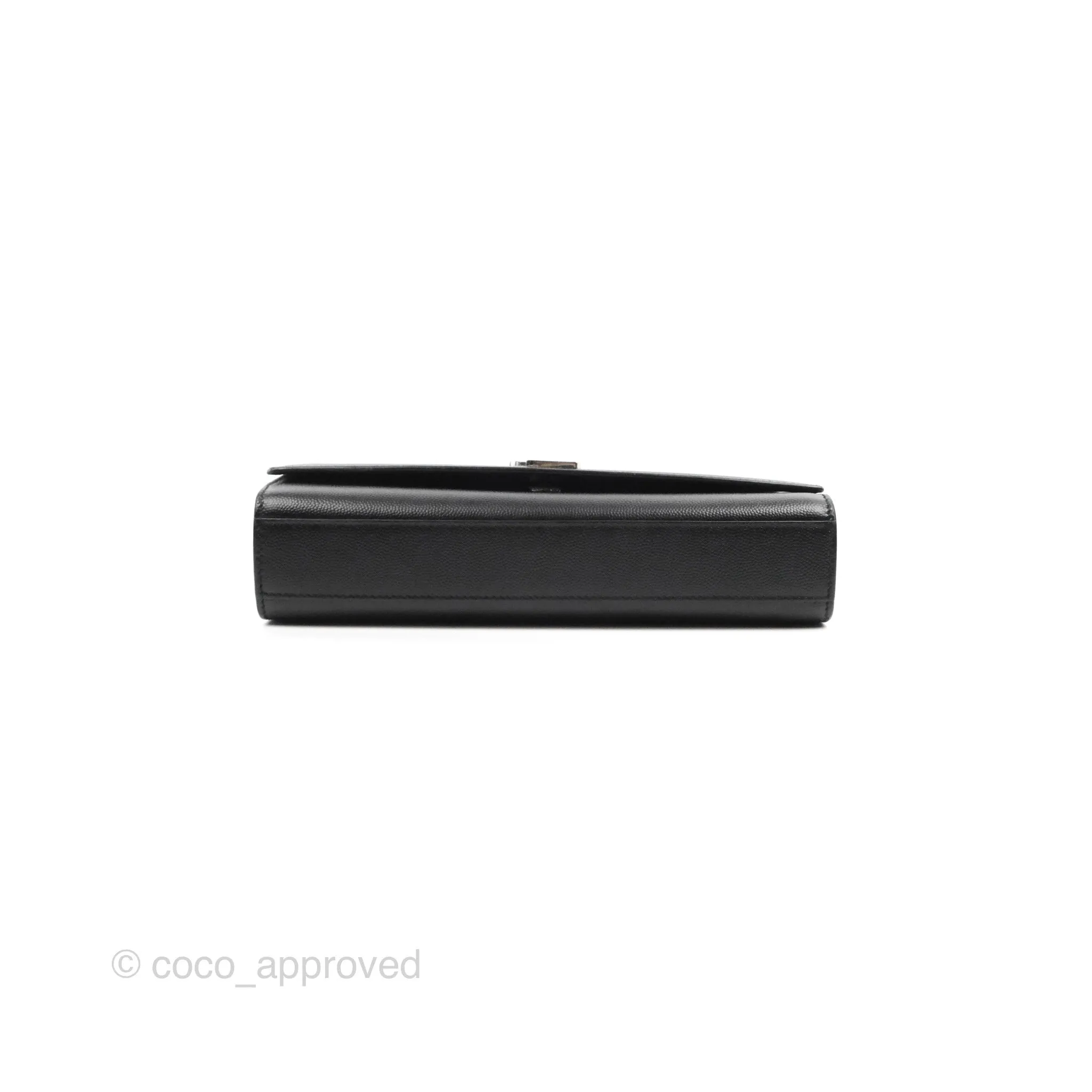 Saint Laurent Medium Classic Monogram Kate Black Grained Calfskin