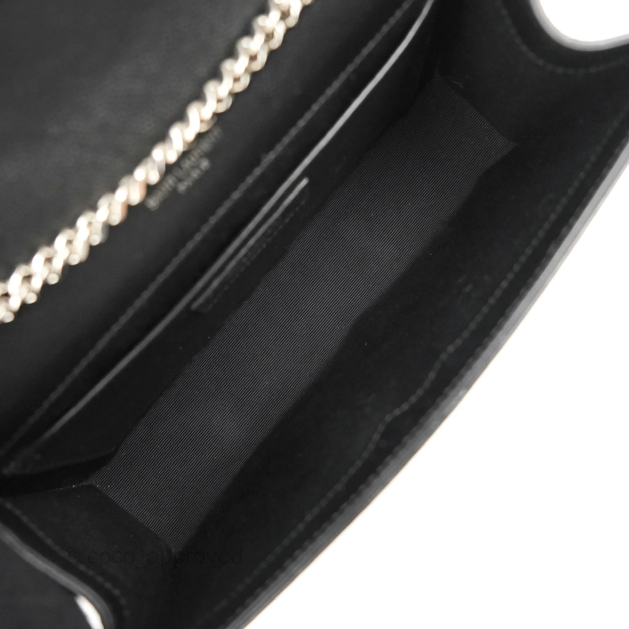 Saint Laurent Medium Classic Monogram Kate Black Grained Calfskin