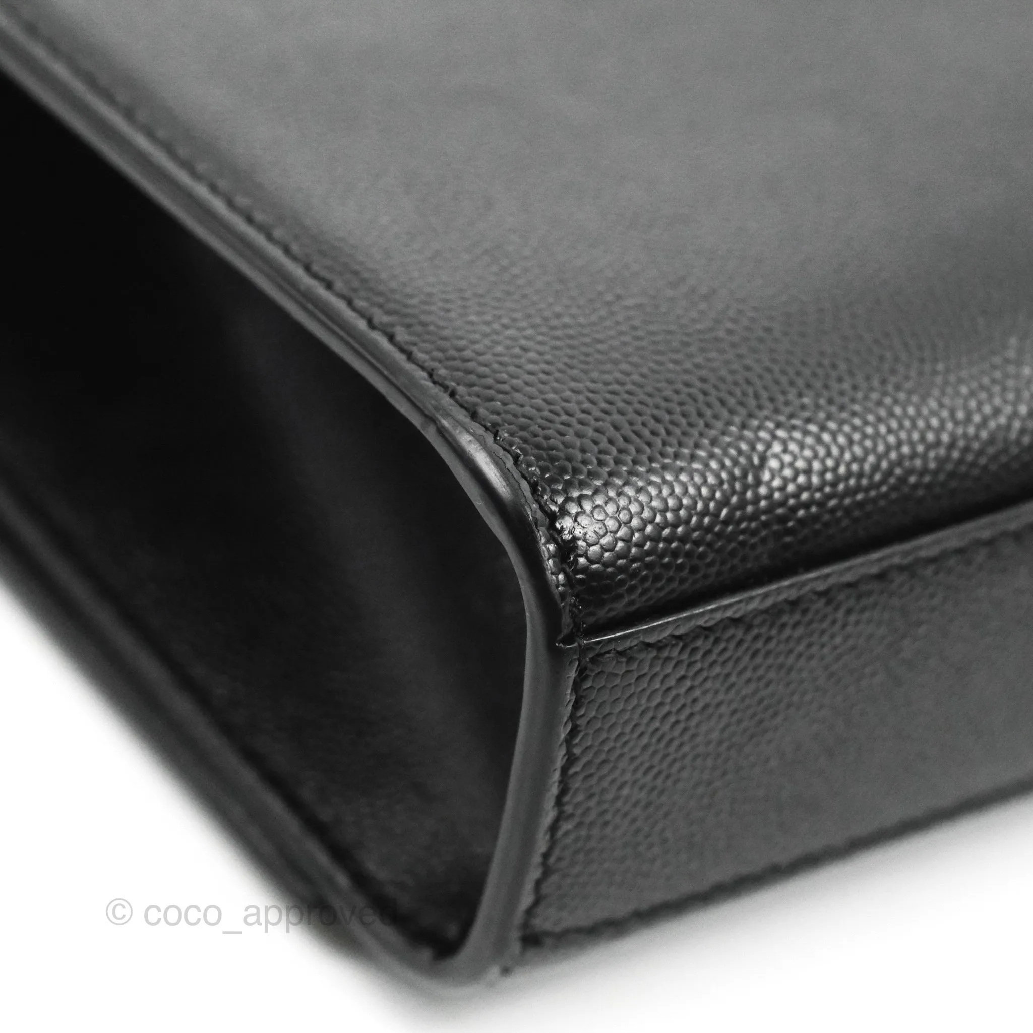 Saint Laurent Medium Classic Monogram Kate Black Grained Calfskin