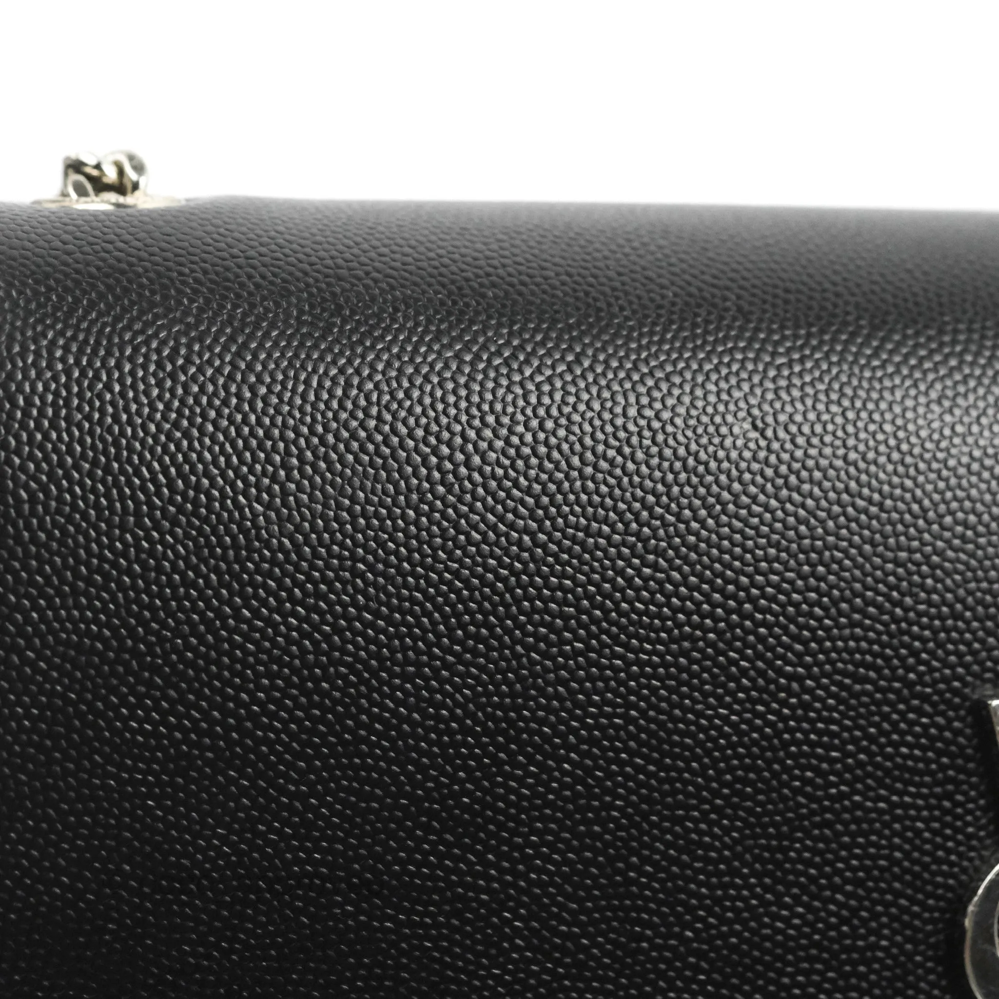 Saint Laurent Medium Classic Monogram Kate Black Grained Calfskin