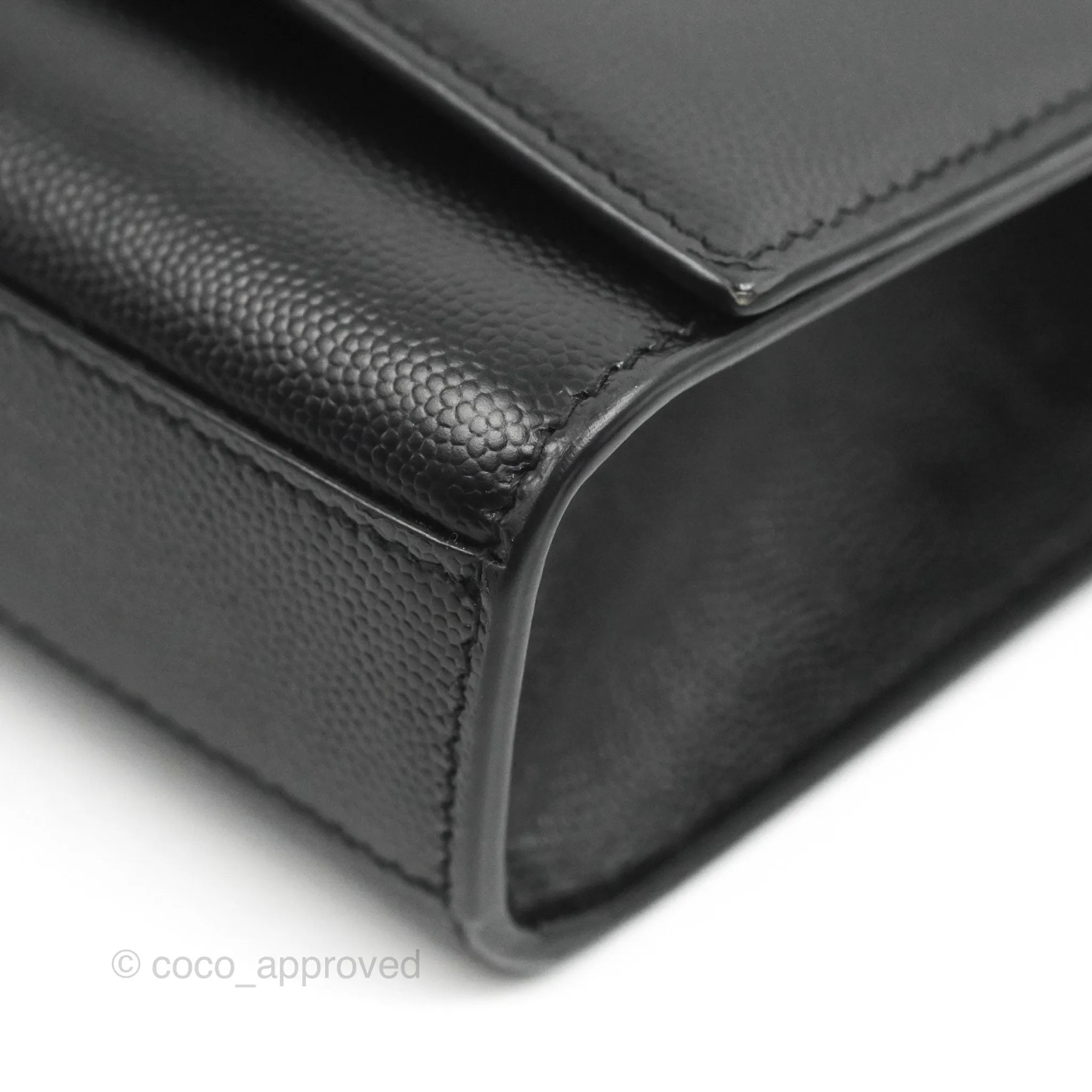 Saint Laurent Medium Classic Monogram Kate Black Grained Calfskin