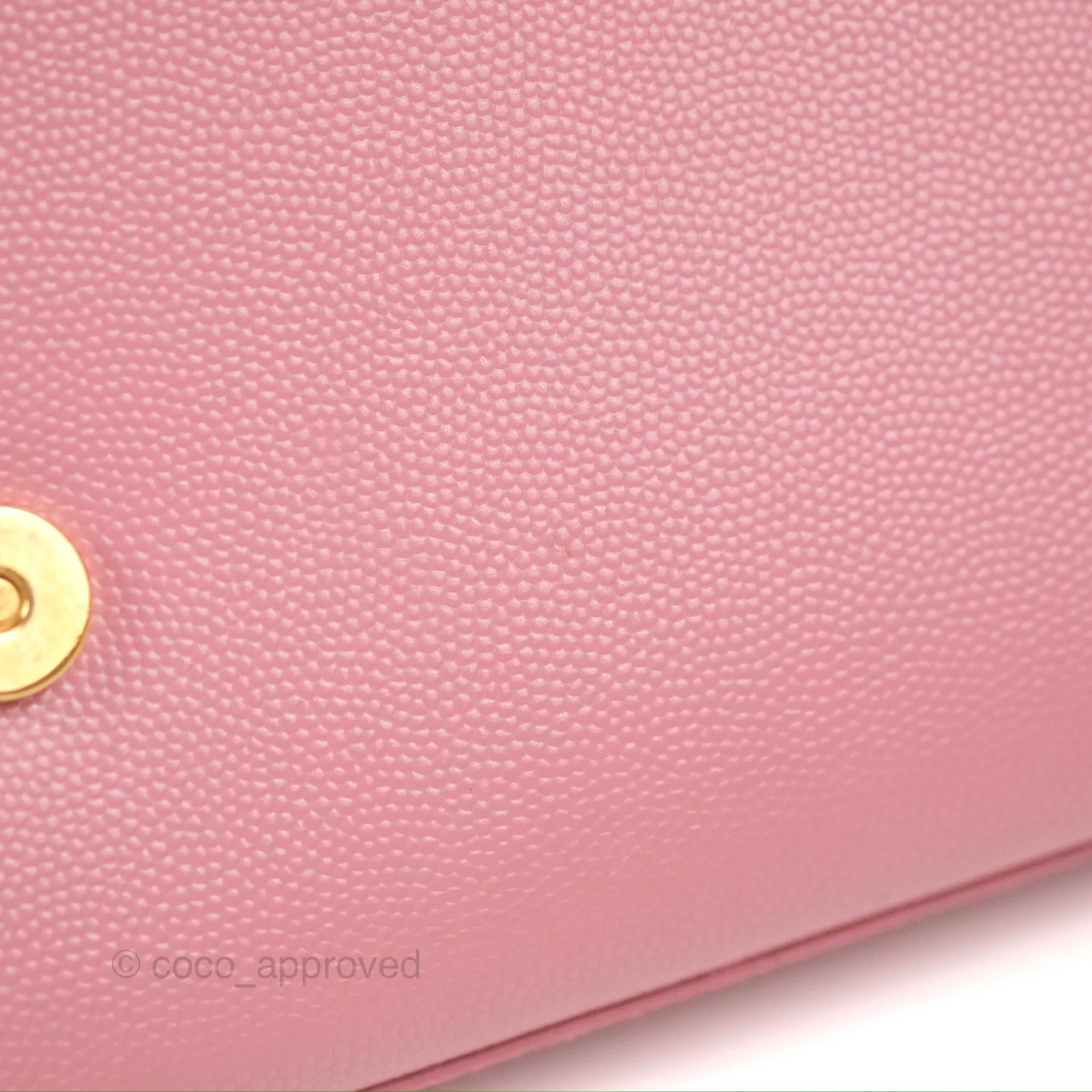 Saint Laurent Medium Classic Monogram Kate Pink Grained Calfskin