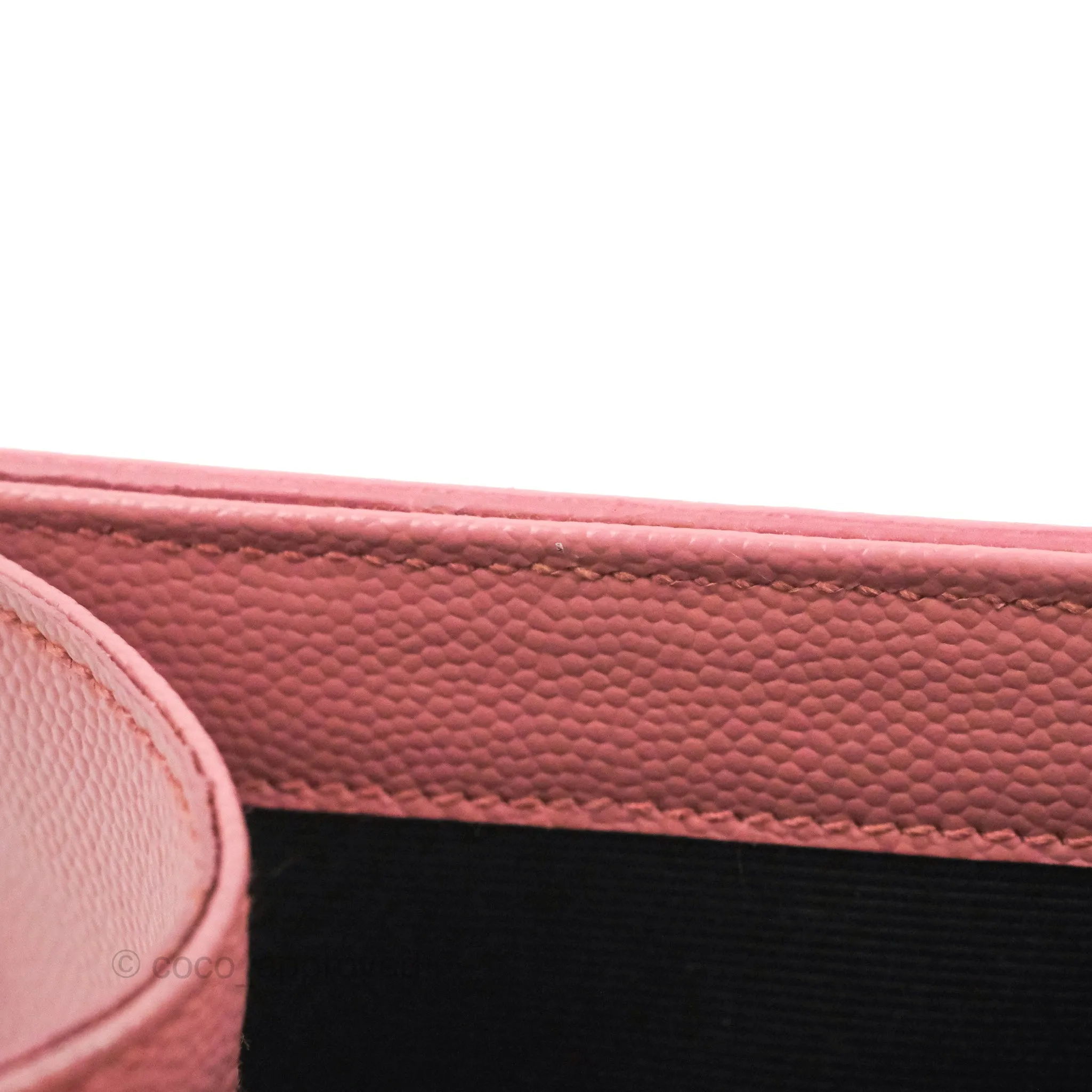 Saint Laurent Medium Classic Monogram Kate Pink Grained Calfskin