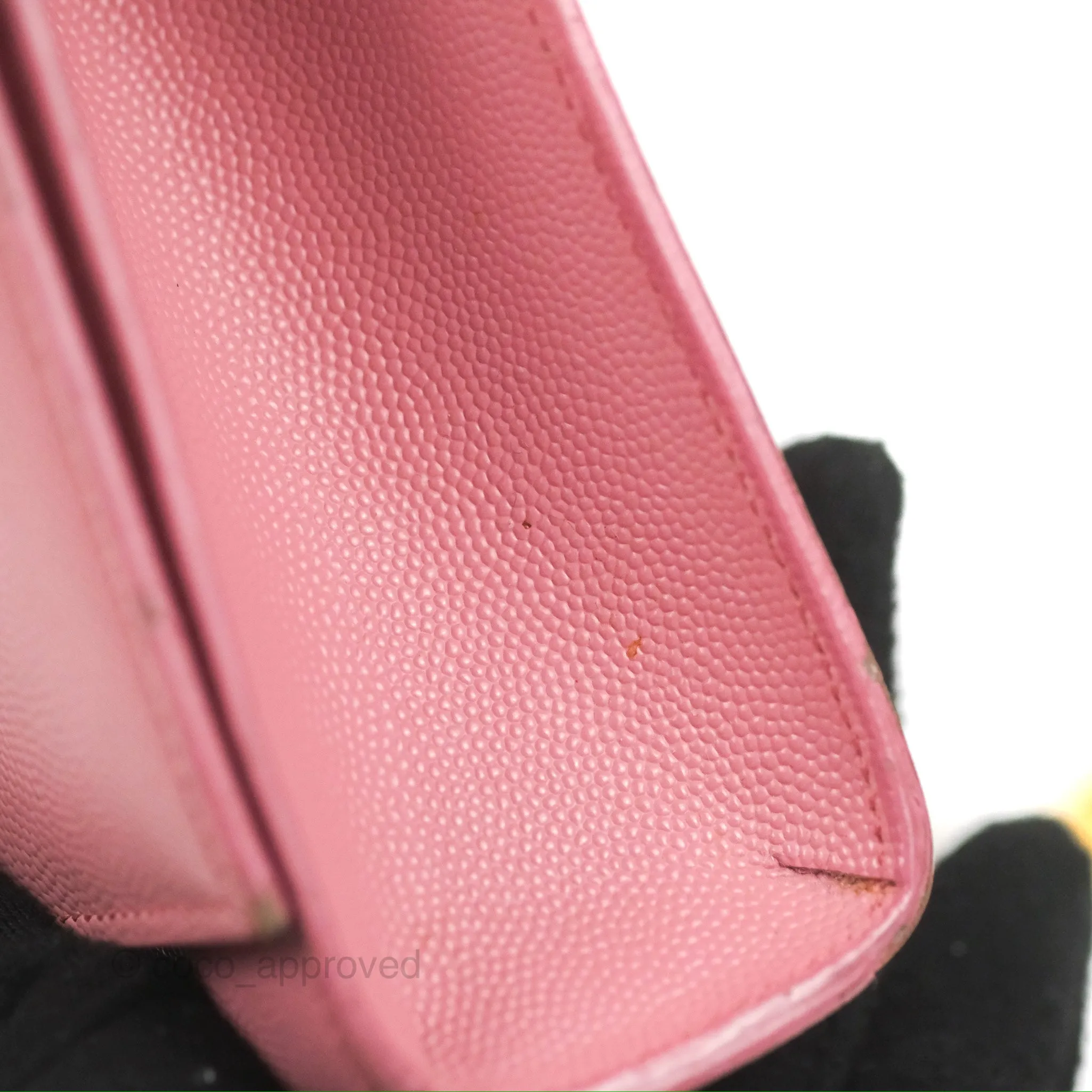 Saint Laurent Medium Classic Monogram Kate Pink Grained Calfskin