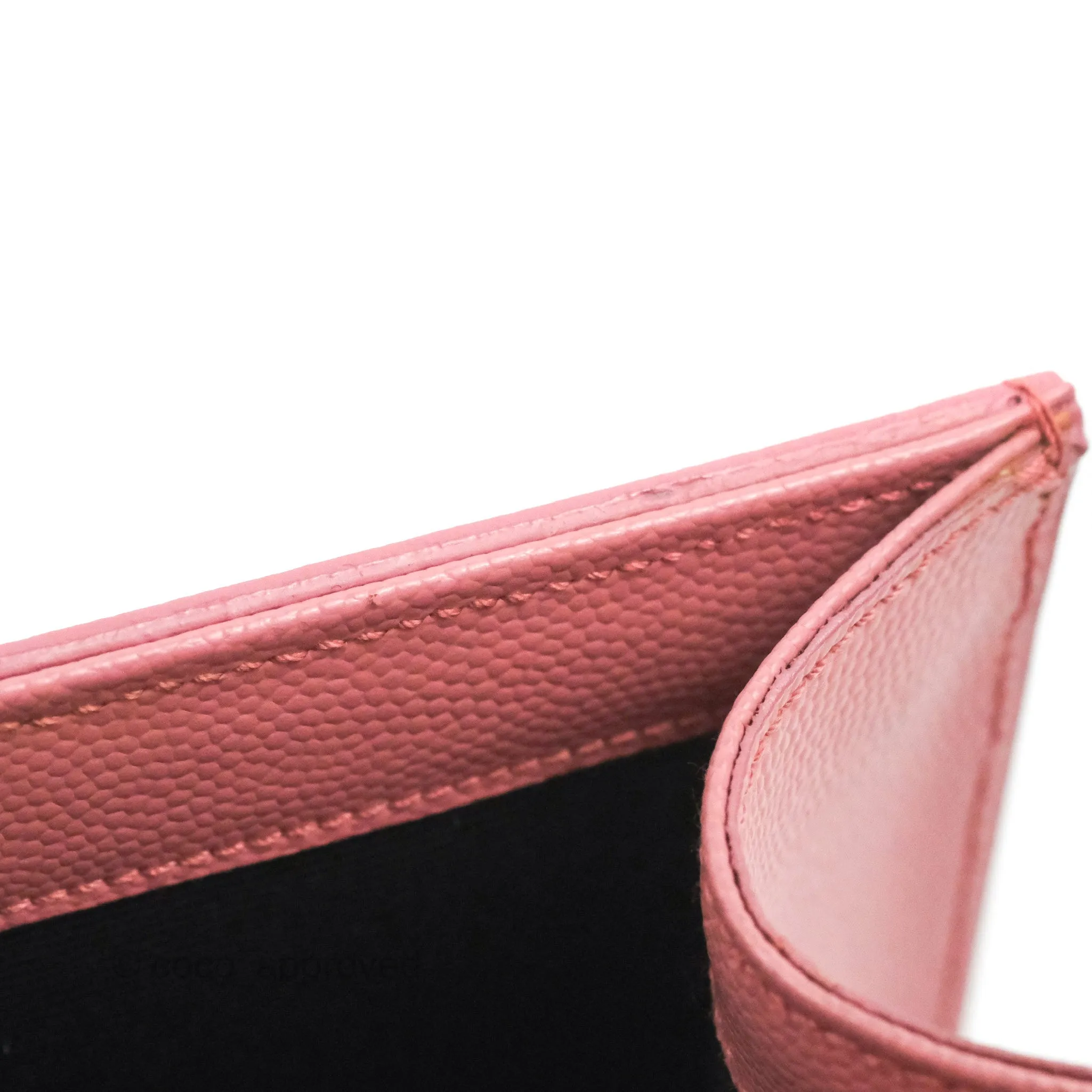 Saint Laurent Medium Classic Monogram Kate Pink Grained Calfskin
