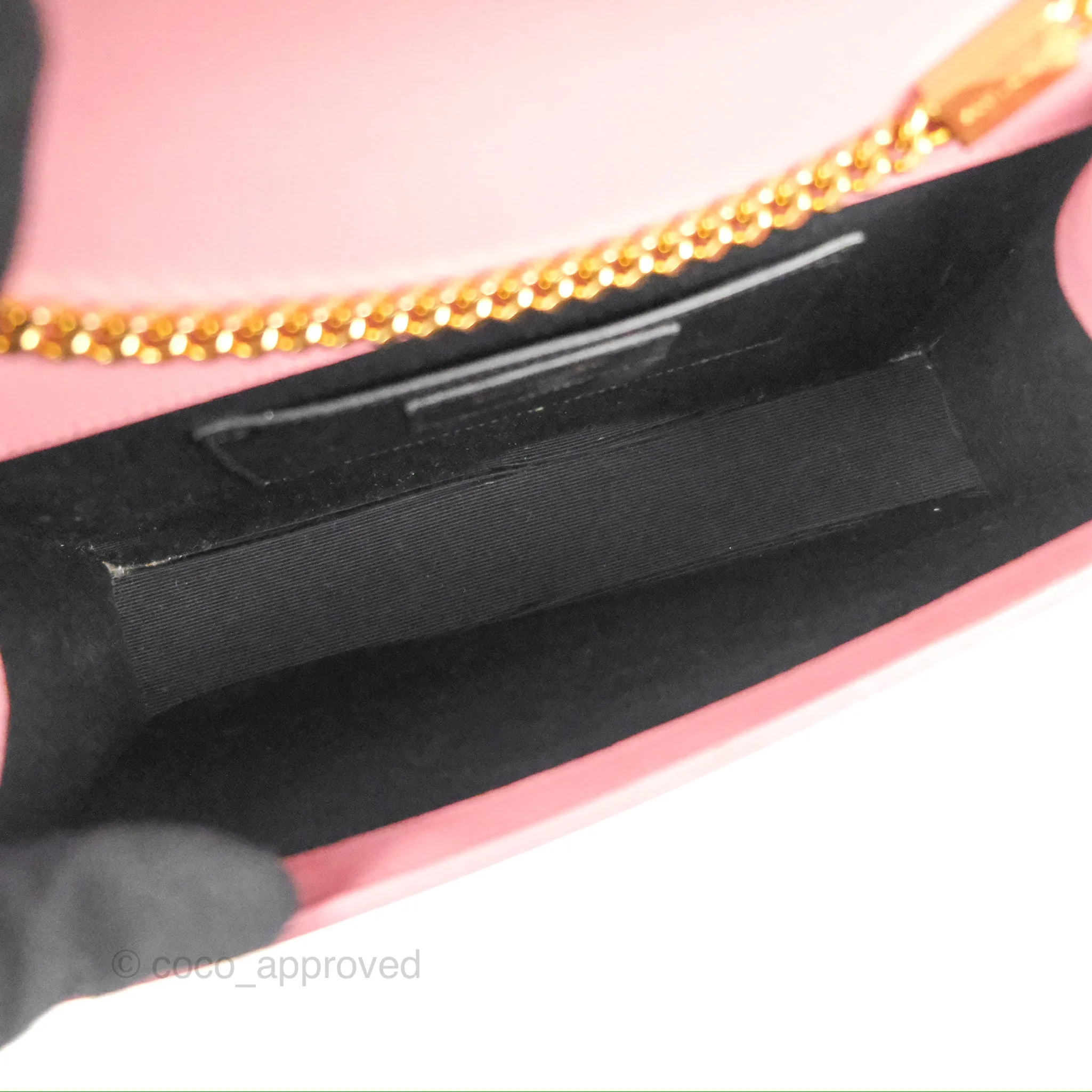 Saint Laurent Medium Classic Monogram Kate Pink Grained Calfskin