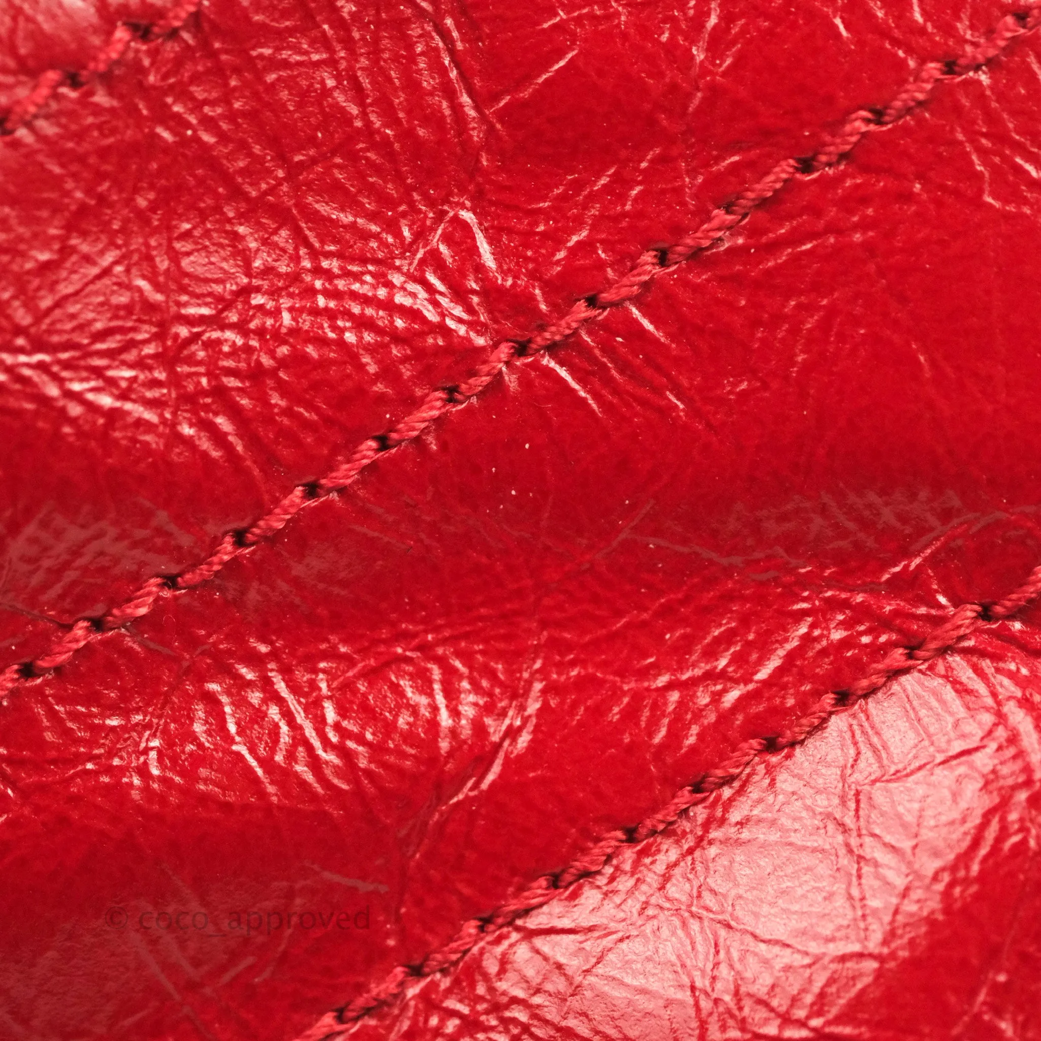 Saint Laurent Medium Crinkled Calfskin Matelasse Monogram Niki Chain Satchel Red Ruthenium Hardware