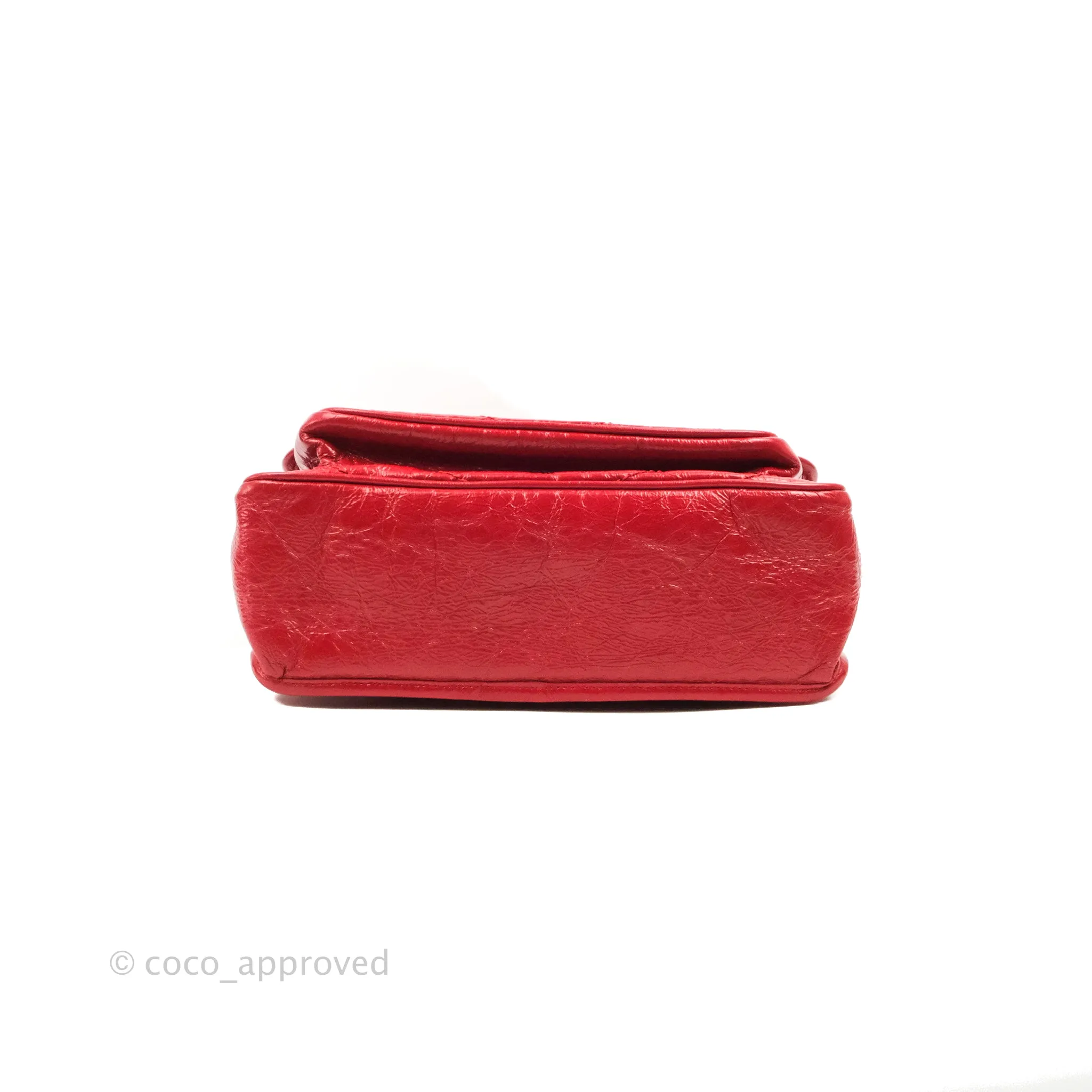 Saint Laurent Medium Crinkled Calfskin Matelasse Monogram Niki Chain Satchel Red Ruthenium Hardware