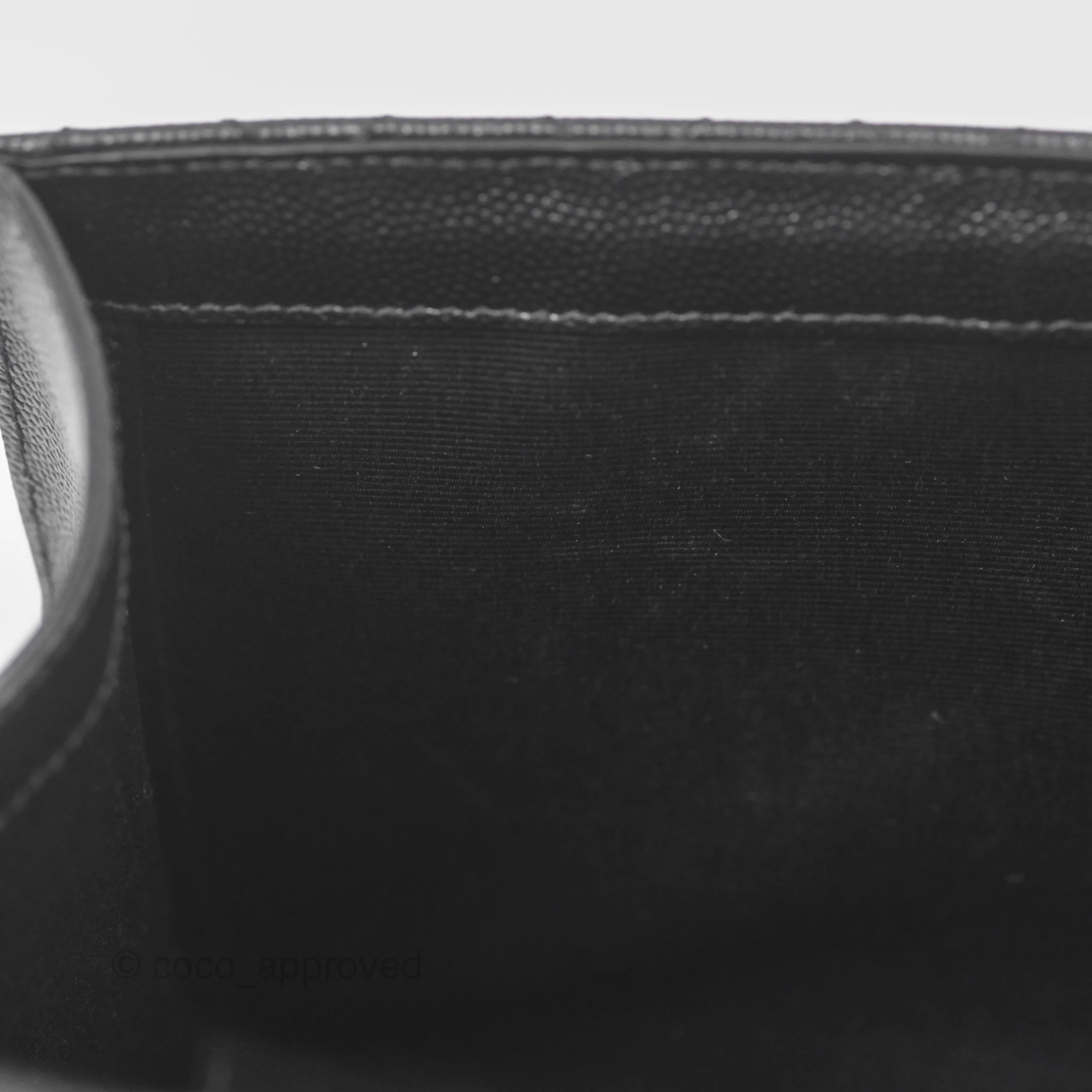 Saint Laurent Medium Envelope Black Caviar Silver Hardware