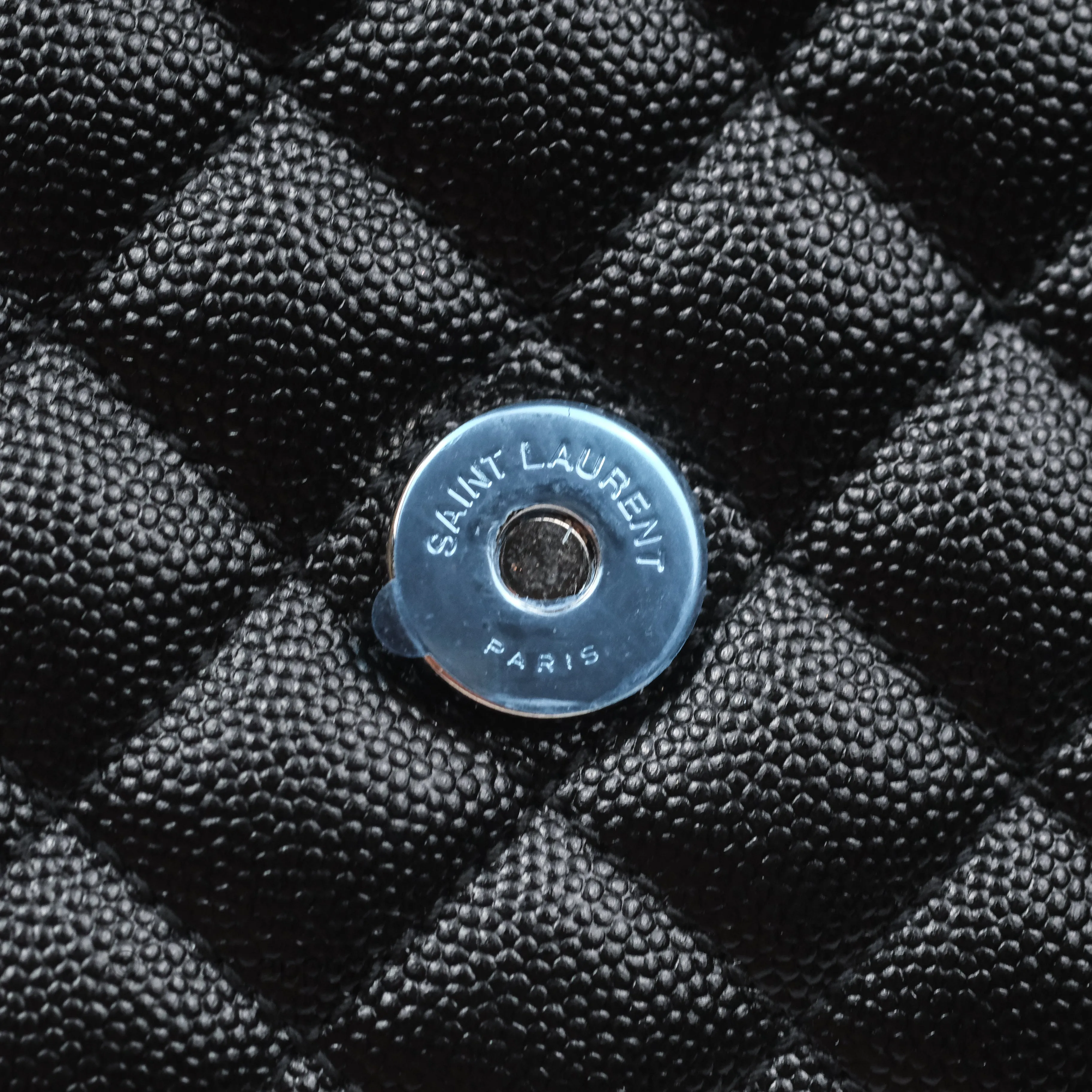 Saint Laurent Medium Envelope Black Caviar Silver Hardware