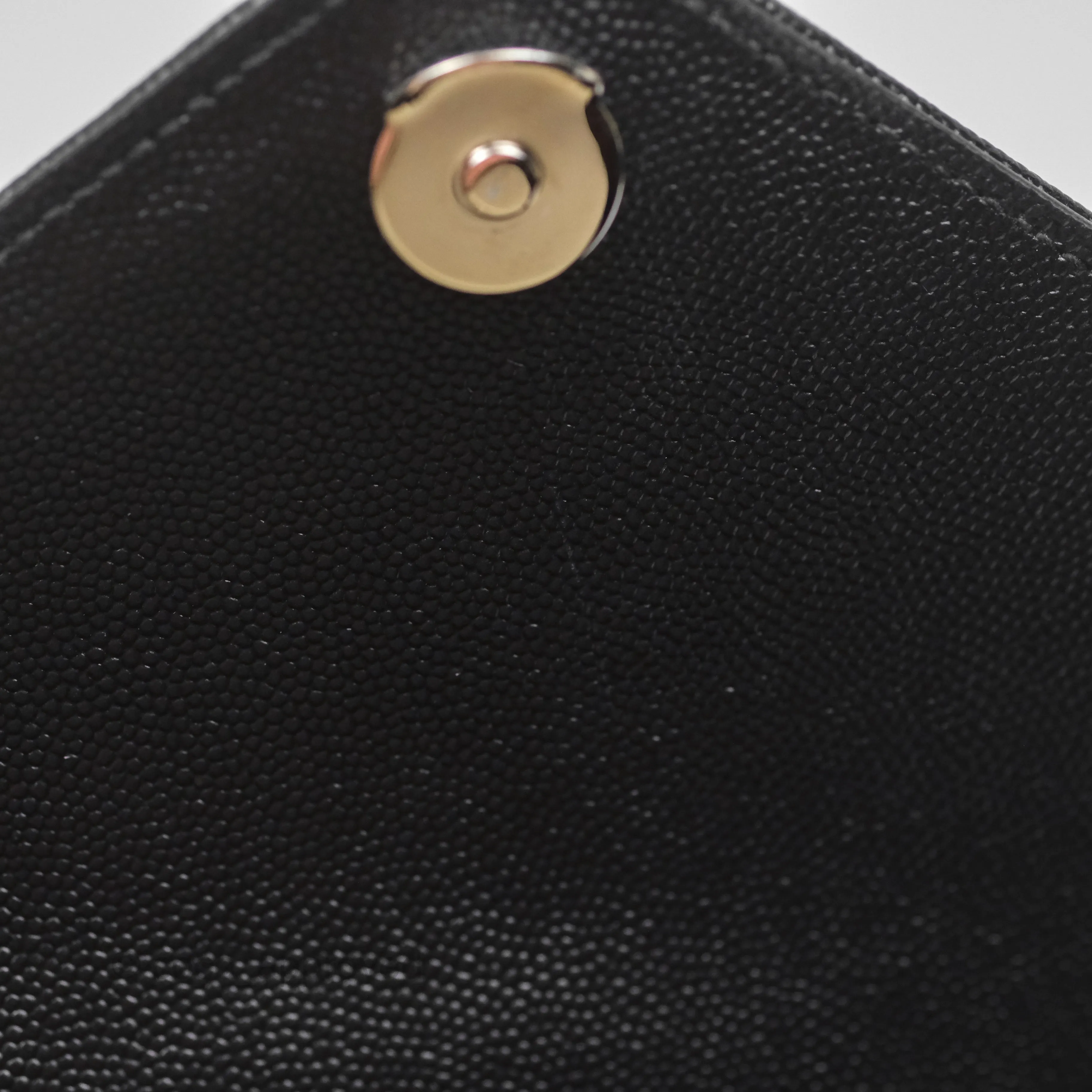 Saint Laurent Medium Envelope Black Caviar Silver Hardware