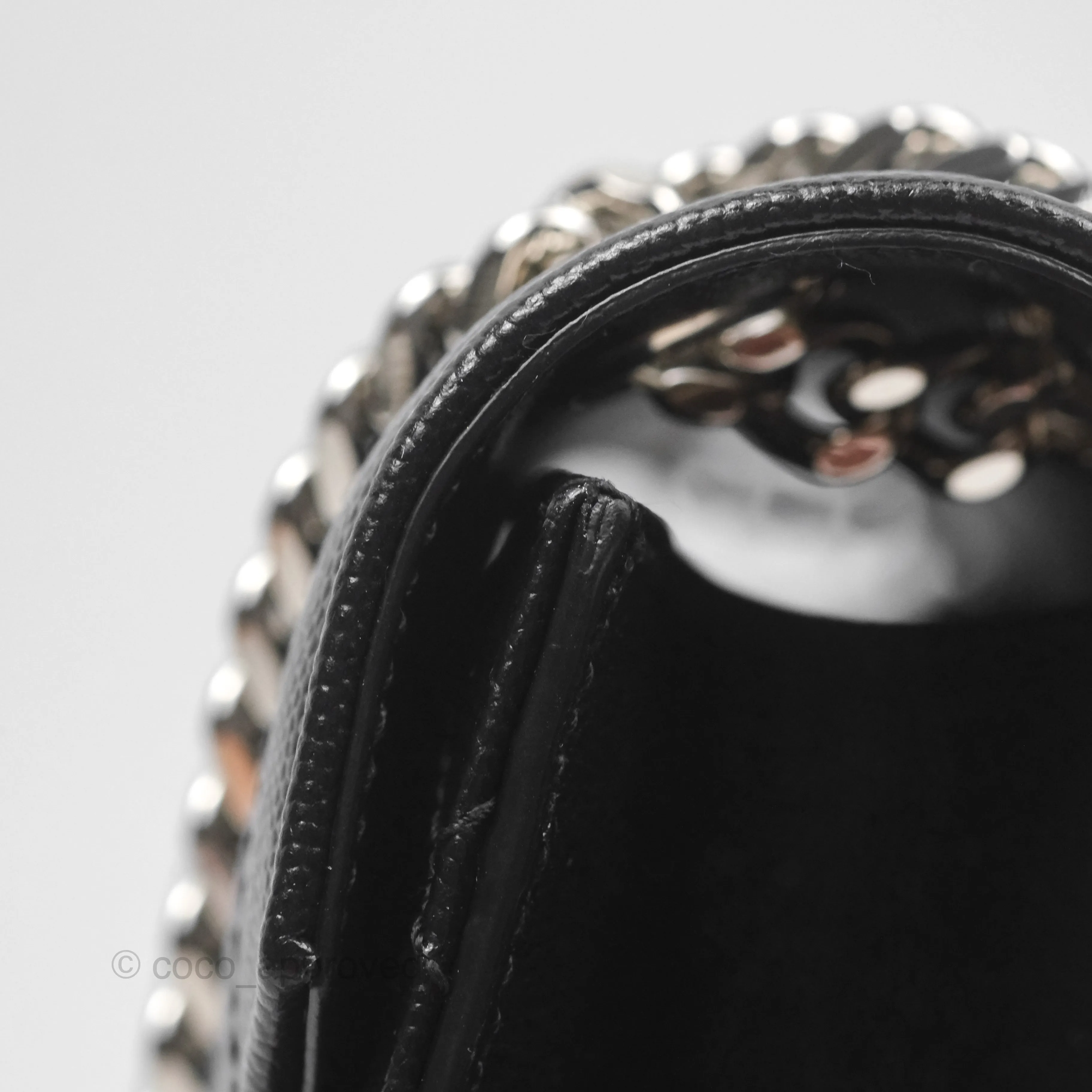 Saint Laurent Medium Envelope Black Caviar Silver Hardware