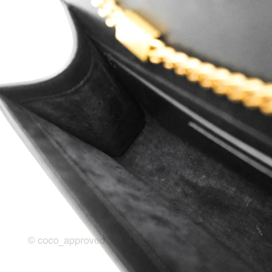 Saint Laurent Medium Kate Tassel Chain Bag Black Smooth Calfskin Gold Hardware