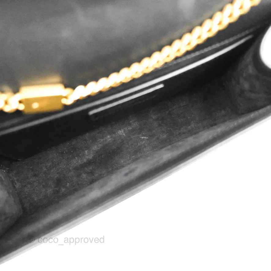 Saint Laurent Medium Kate Tassel Chain Bag Black Smooth Calfskin Gold Hardware