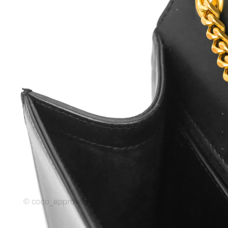 Saint Laurent Medium Kate Tassel Chain Bag Black Smooth Calfskin Gold Hardware