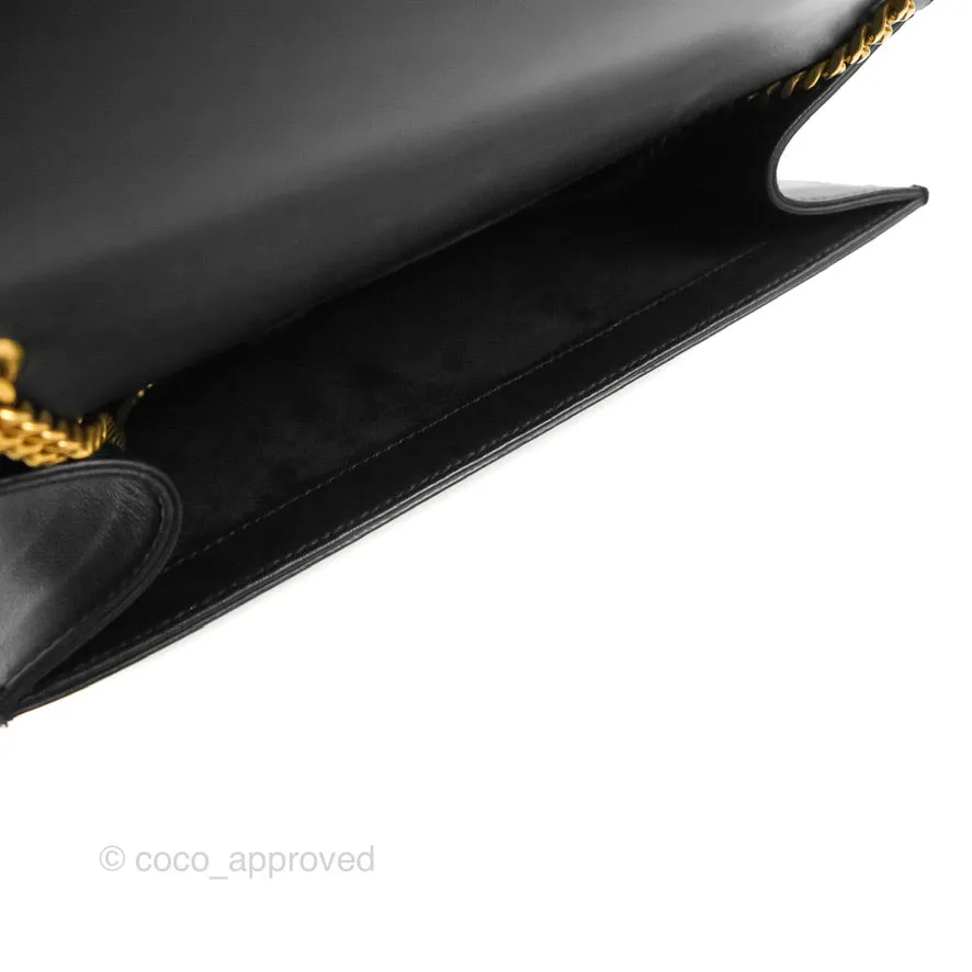 Saint Laurent Medium Kate Tassel Chain Bag Black Smooth Calfskin Gold Hardware