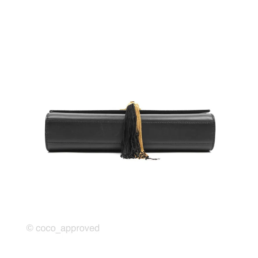 Saint Laurent Medium Kate Tassel Chain Bag Black Smooth Calfskin Gold Hardware
