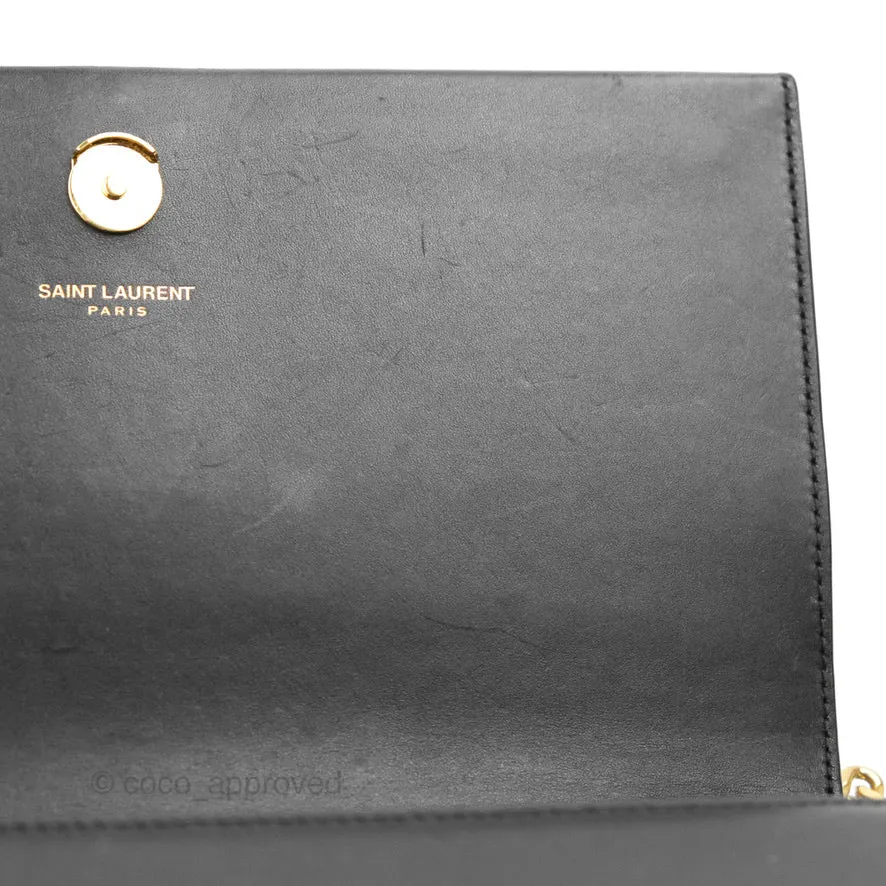 Saint Laurent Medium Kate Tassel Chain Bag Black Smooth Calfskin Gold Hardware