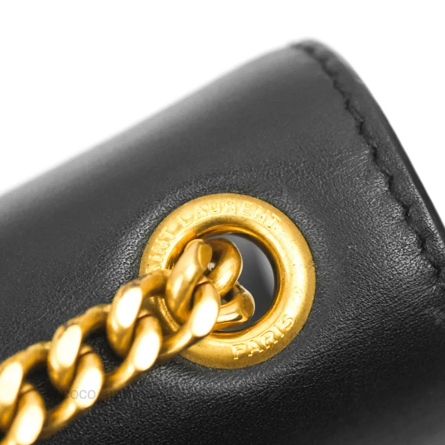 Saint Laurent Medium Kate Tassel Chain Bag Black Smooth Calfskin Gold Hardware