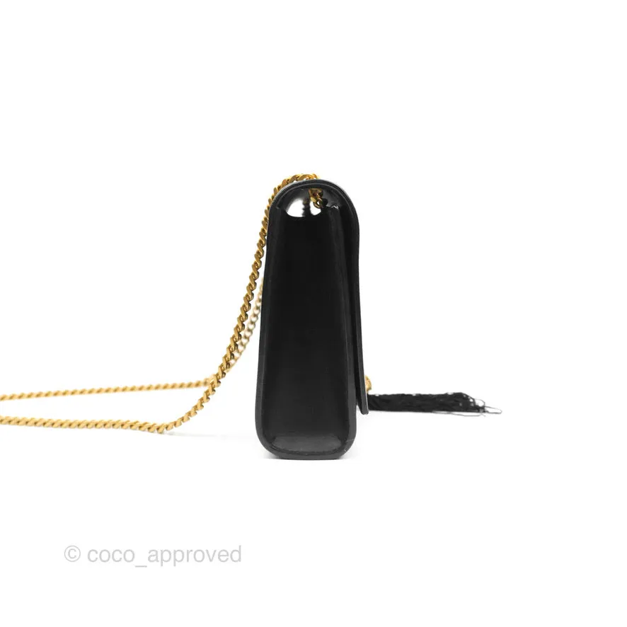 Saint Laurent Medium Kate Tassel Chain Bag Black Smooth Calfskin Gold Hardware