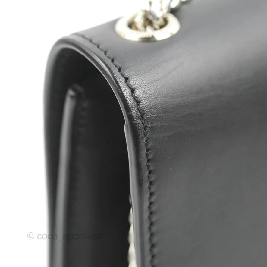 Saint Laurent Medium Kate Tassel Chain Bag Black Smooth Calfskin Silver Hardware